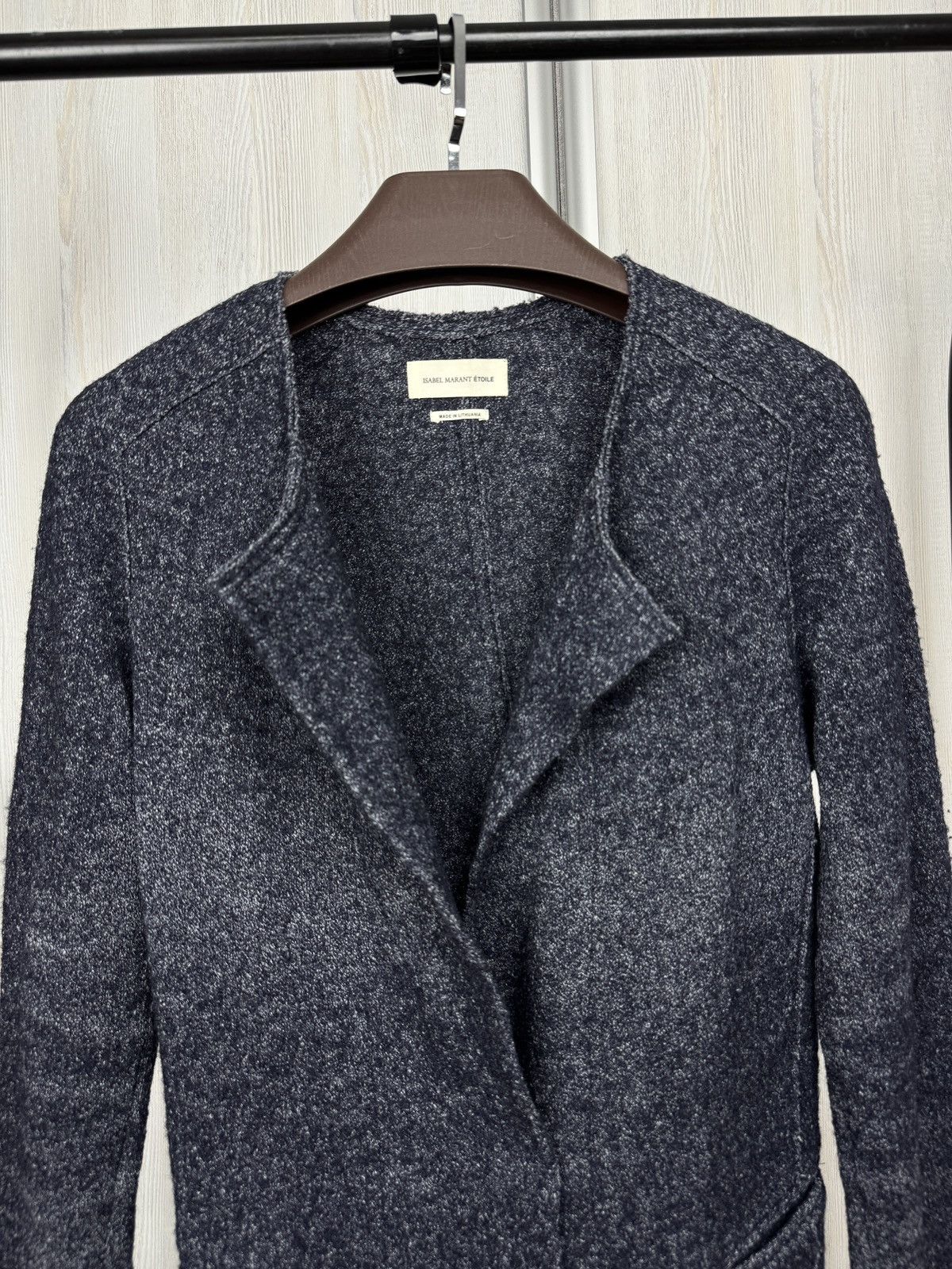 Isabel Marant Etoile ISABEL MARANT ETOILE Women's Plain Collarless Jacket Gray Size M / US 6-8 / IT 42-44 - 3 Thumbnail