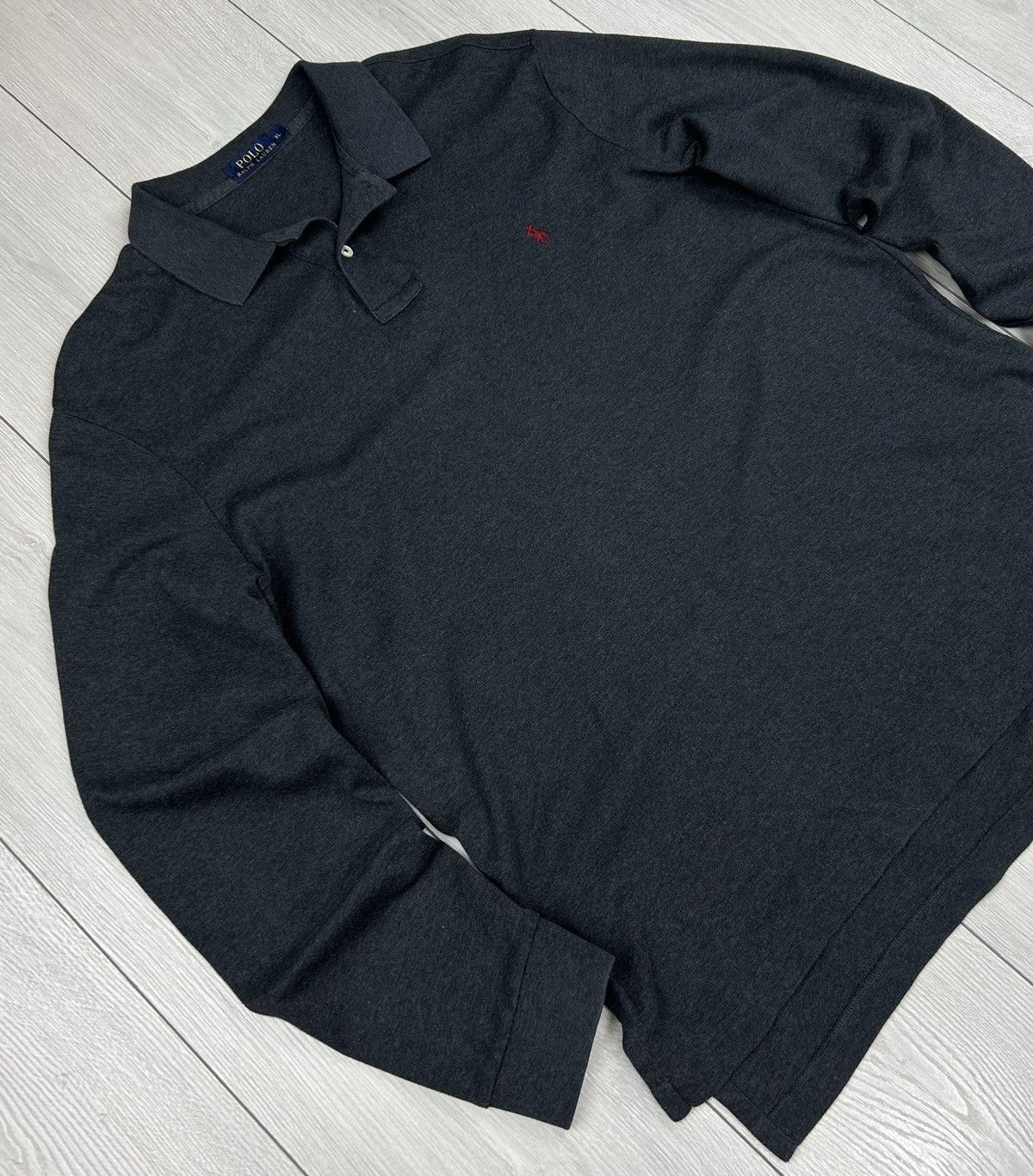 Polo Ralph Lauren Polo Ralph Lauren Rugby Polo Long Sleeve Grey Size XL Size US XL / EU 56 / 4 - 3 Thumbnail
