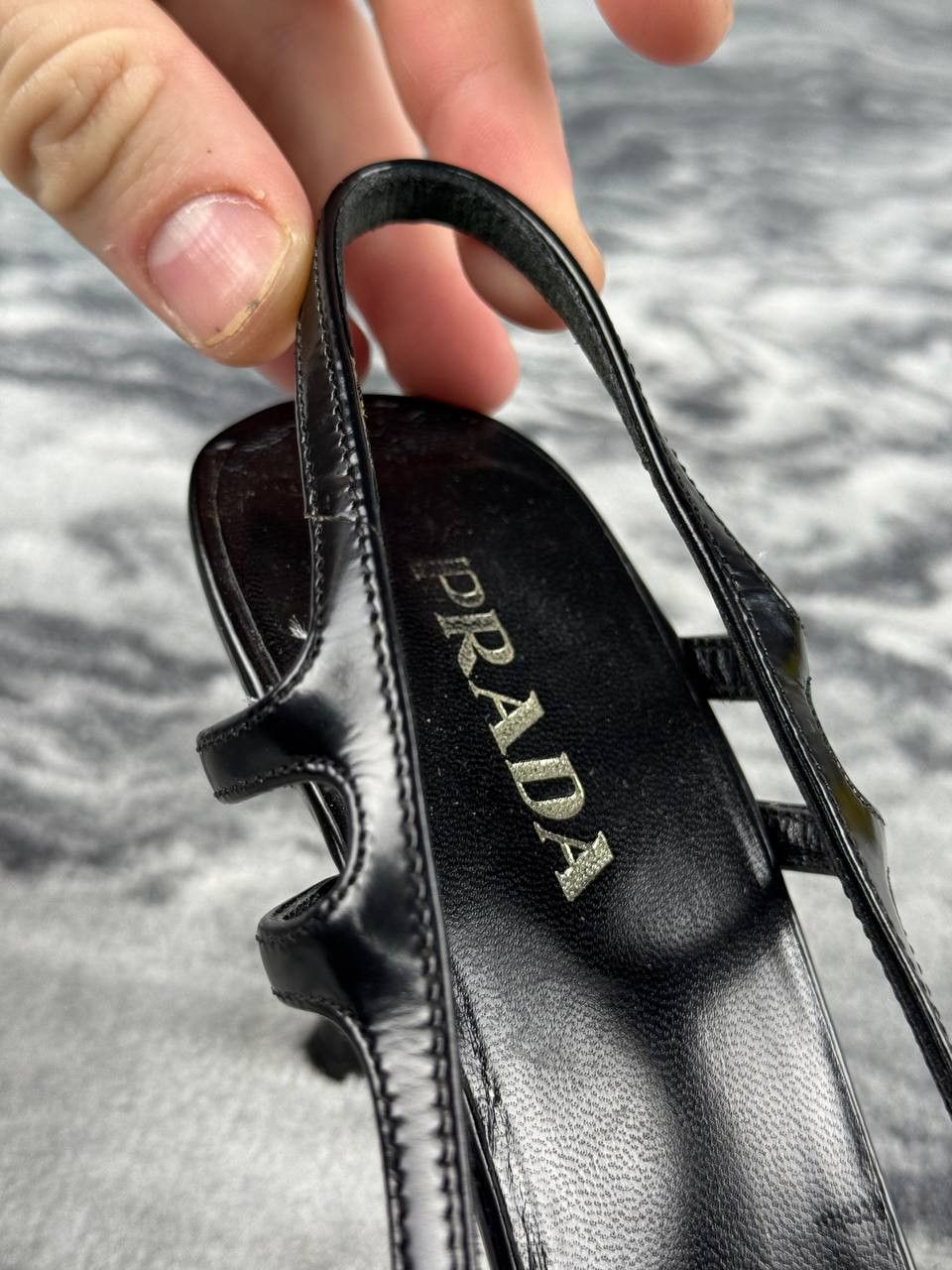 Prada PRADA Leather Slingback Pointed Pumps Size US 6.5 / IT 36.5 - 22 Thumbnail