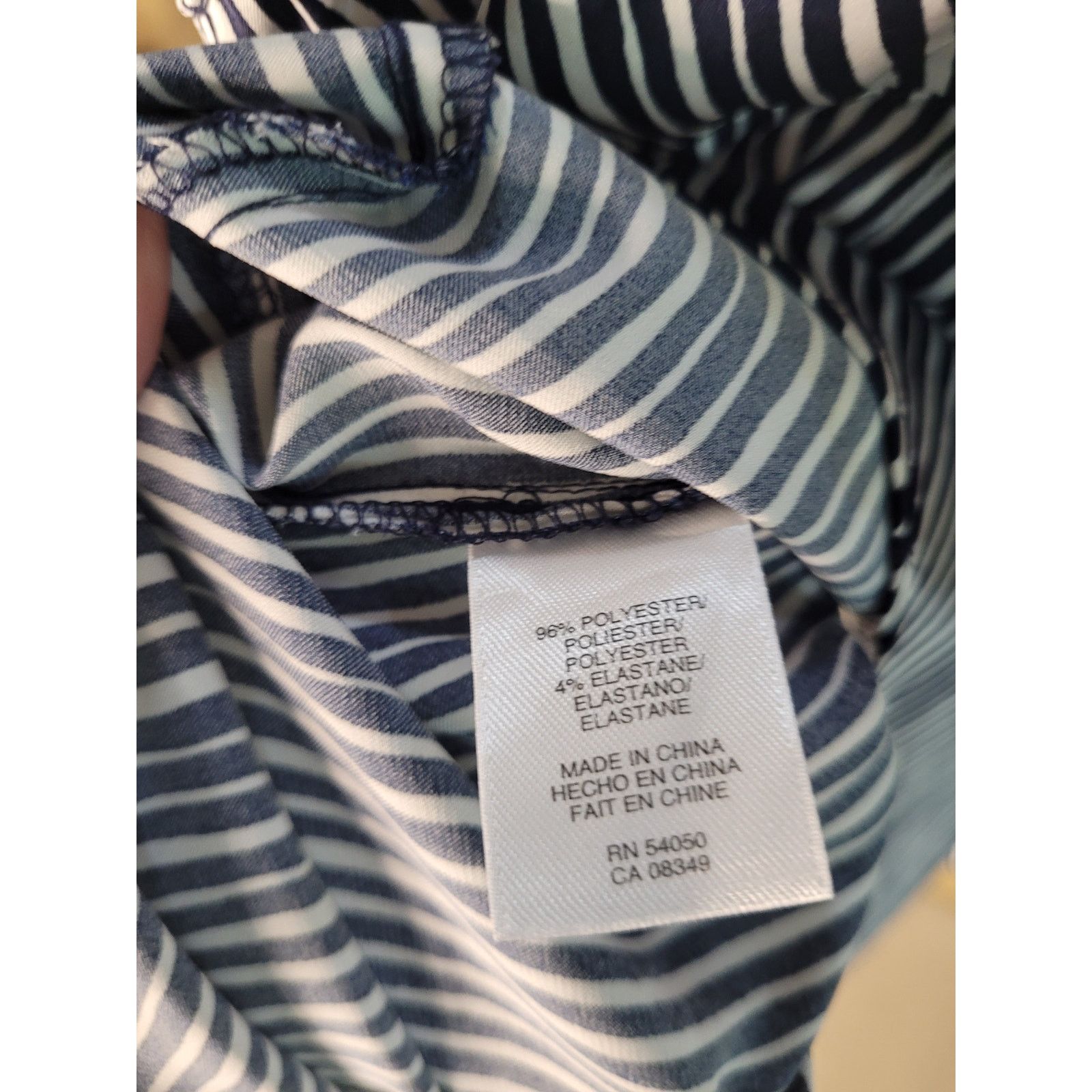 Jones New York Jones New York Navy/Silver Stripe Sleeveless Blouse Sz M Size M / US 6-8 / IT 42-44 - 6 Thumbnail