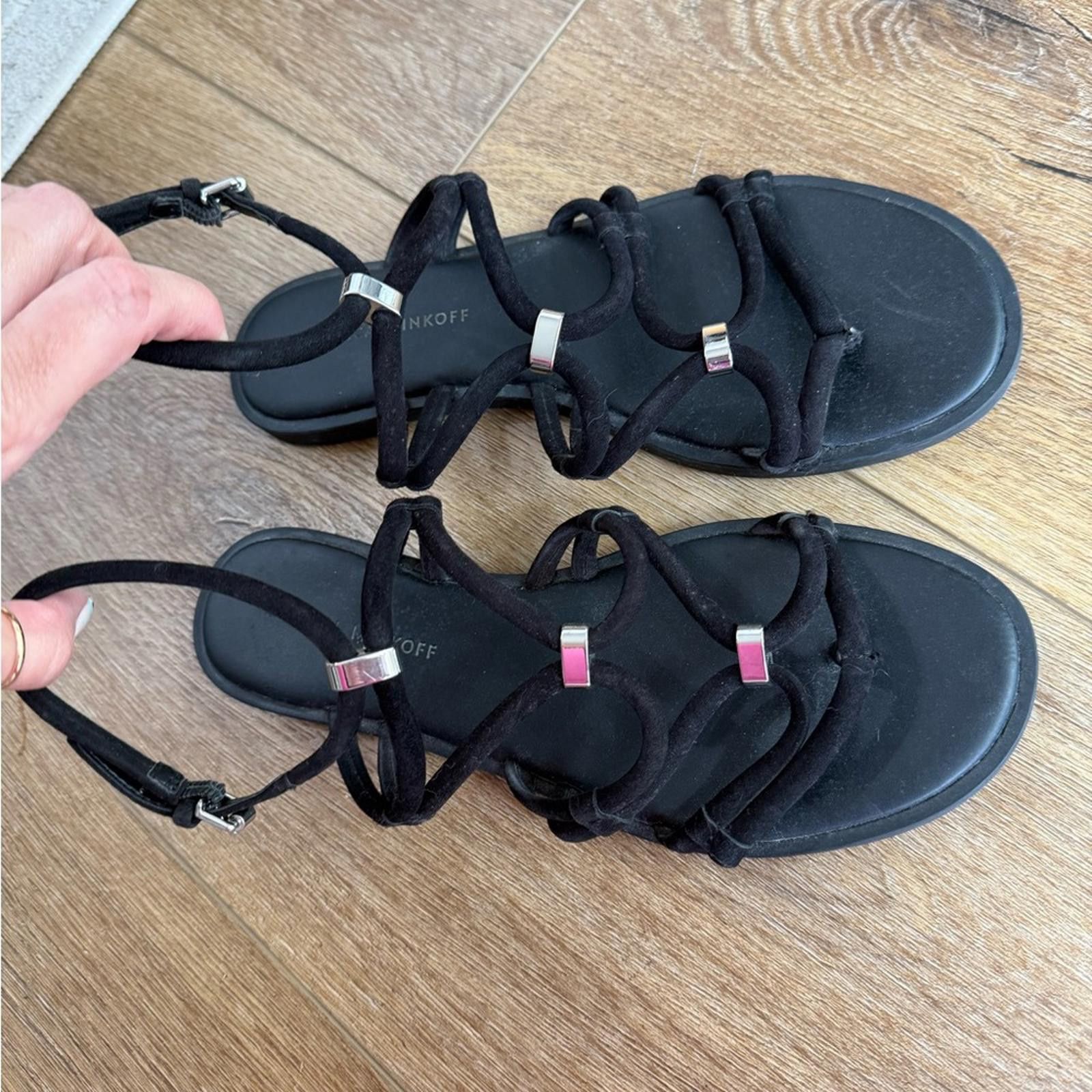 Other Rebecca Minkoff black suede strappy gladiator sandals-size 8 Size US 8 / IT 38 - 5 Thumbnail