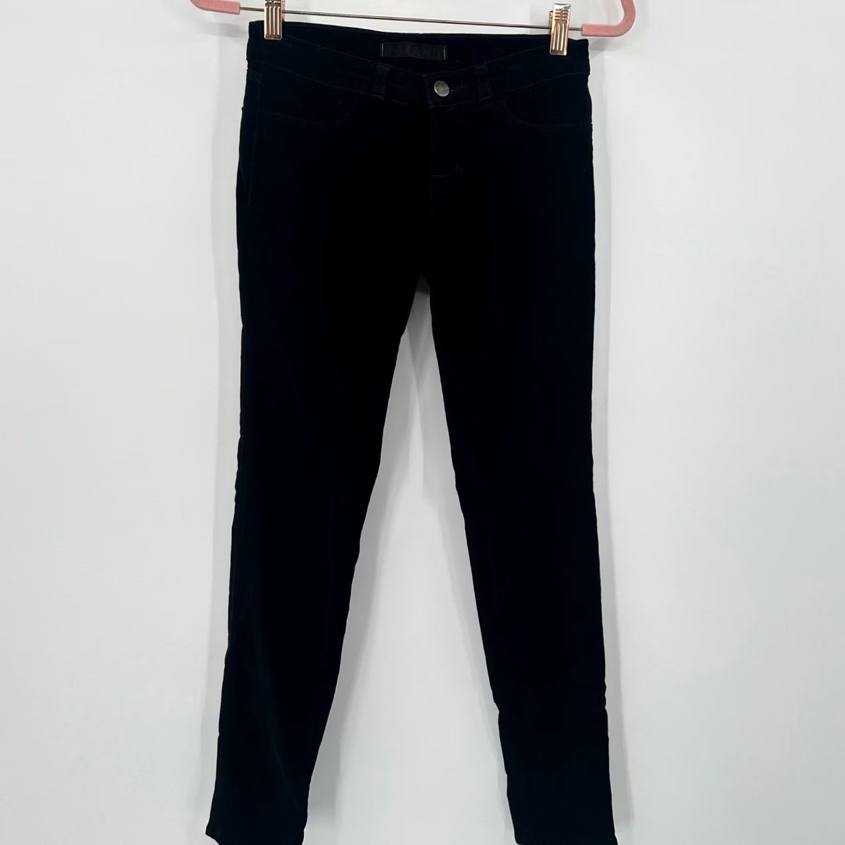 J Brand J Brand Black Velvet Leggings Womens Size 25 Skinny Fit Stretch Pants Size 42" / US 20 - 6 Thumbnail