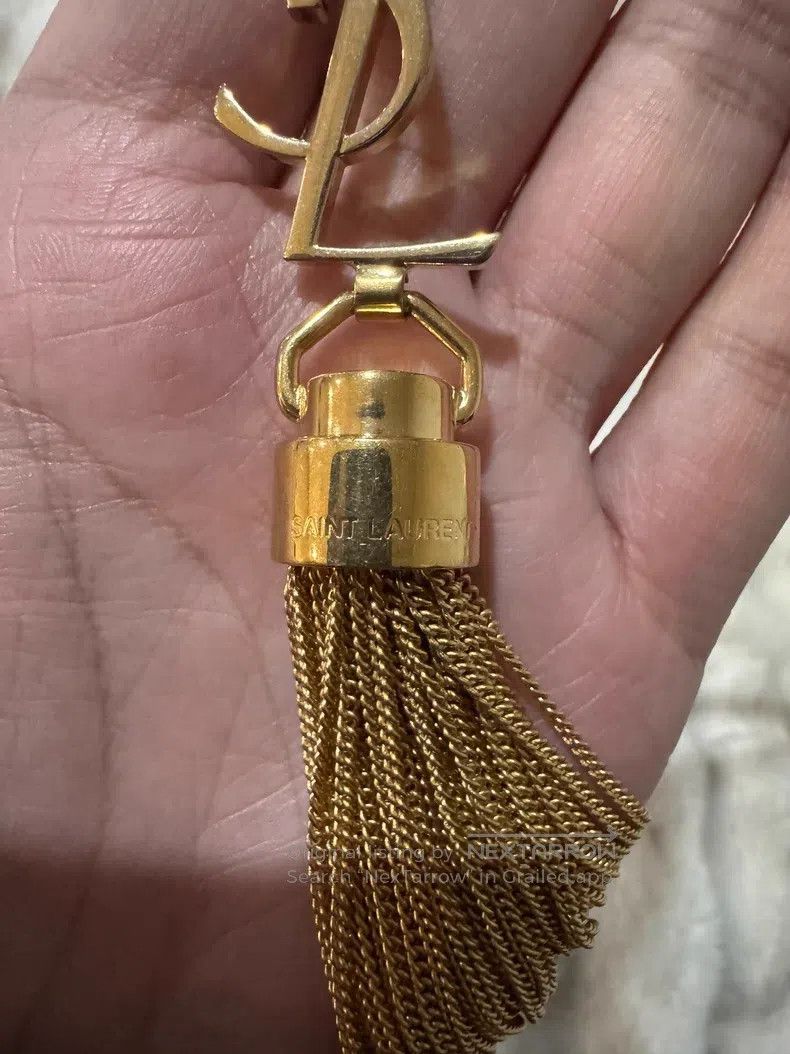 Saint Laurent Paris Saint Laurent Paris Gold Logo Tassel Belt Size ONE SIZE - 4 Thumbnail