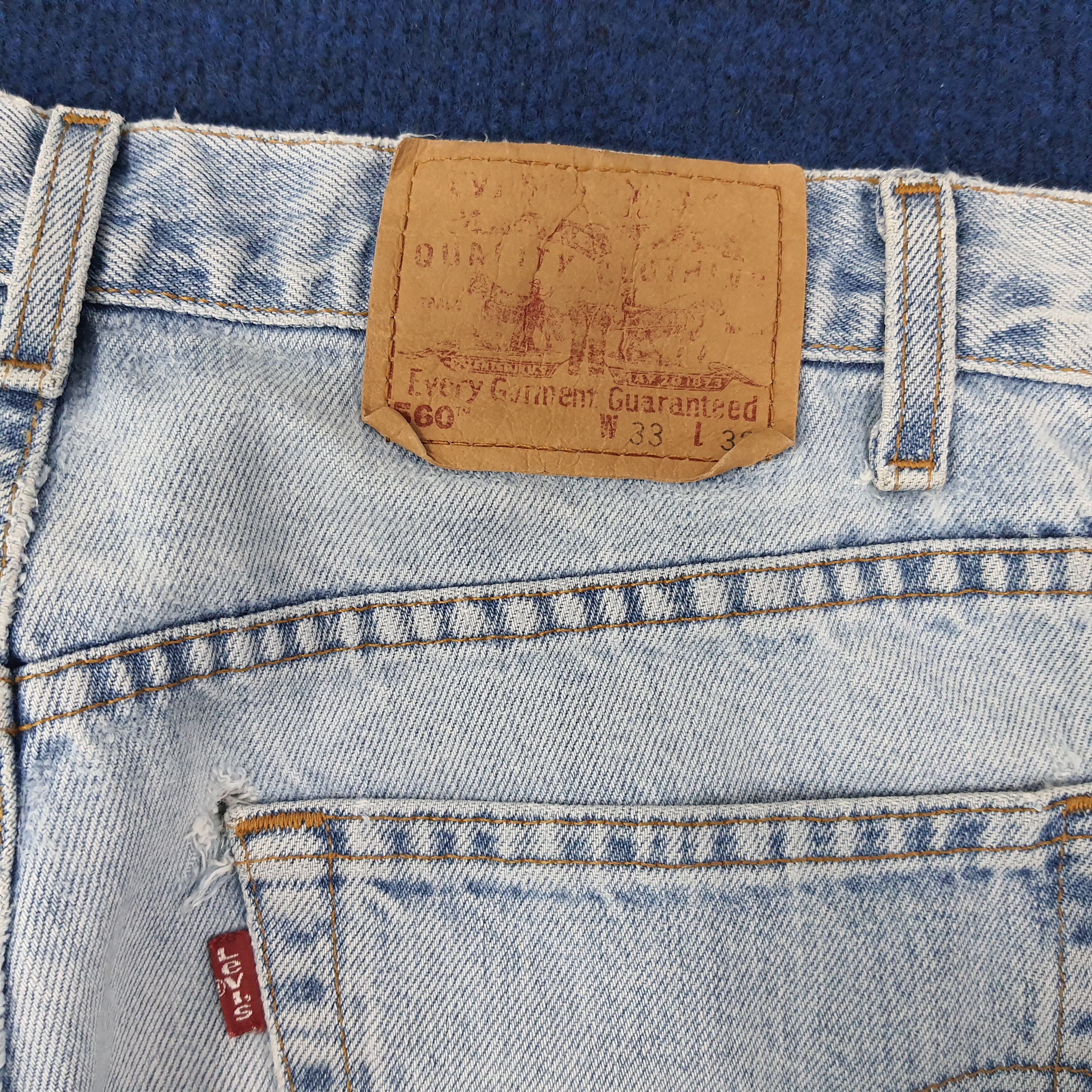 Levi's Vintage Levis 560 Red Tab Loose Fit Tapered Denim C265N10 Size US 33 - 5 Thumbnail
