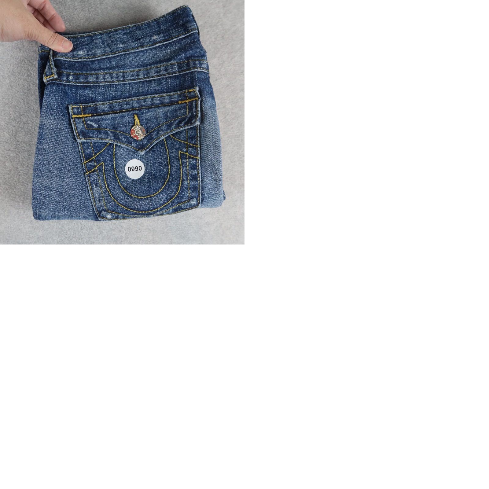 True Religion True Religion Billy Jeans Womens Size 30 Straight Leg Low Rise Flap Size 30" / US 8 / IT 44 - 11 Thumbnail
