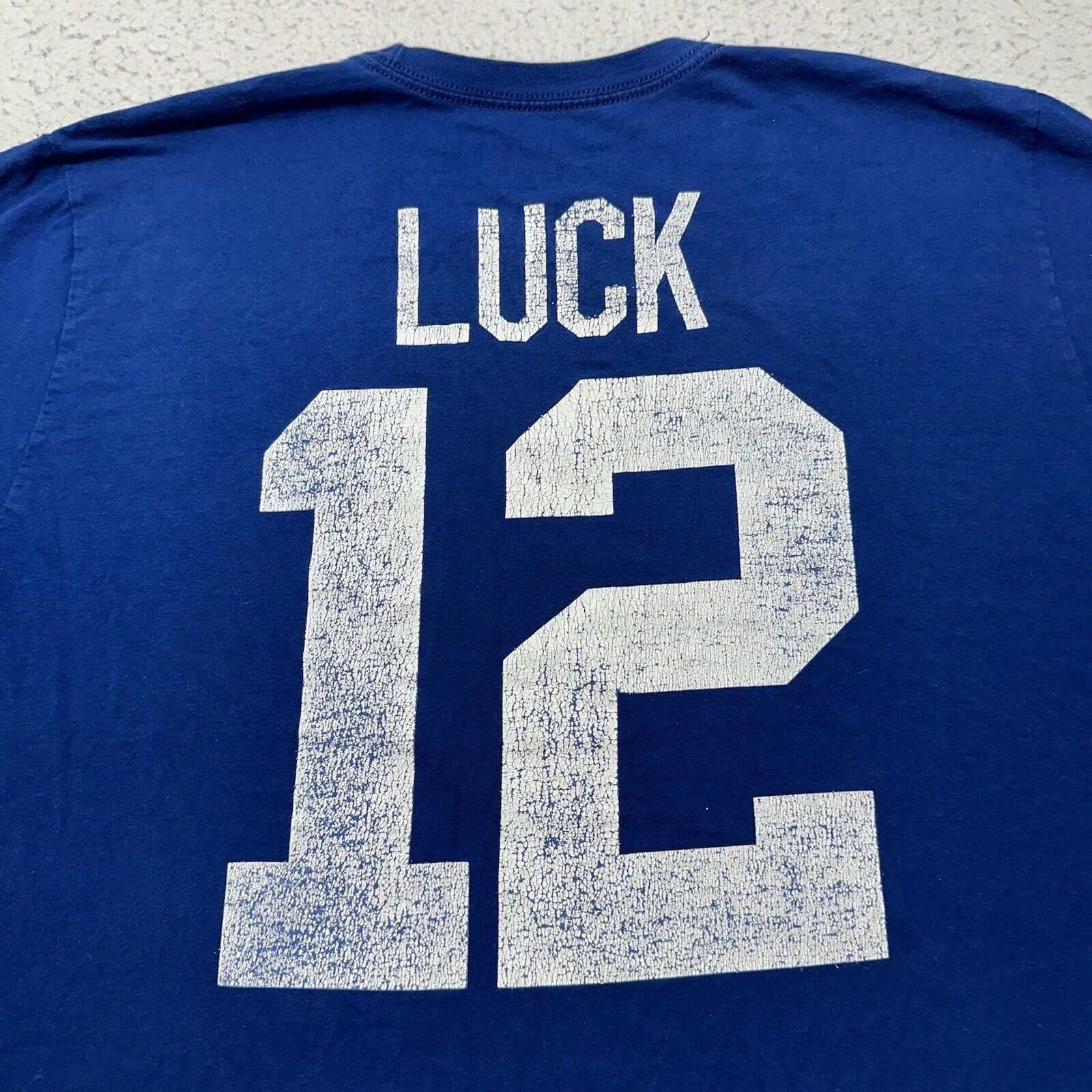 Nike Nike Indianapolis Colts XL #12 Luck Graphic T Shirt Blue NFL Size US XL / EU 56 / 4 - 10 Thumbnail