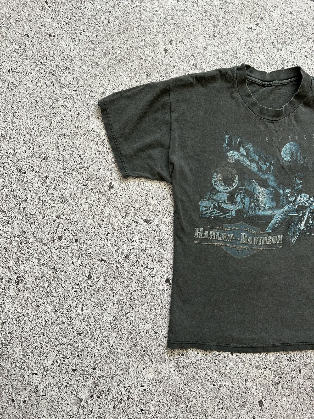 Band Tees × Harley Davidson × Vintage Vintage 2000’s Harley Davidson Iron Horses Bike USA T-Shirt Size US M / EU 48-50 / 2 - 4 Thumbnail