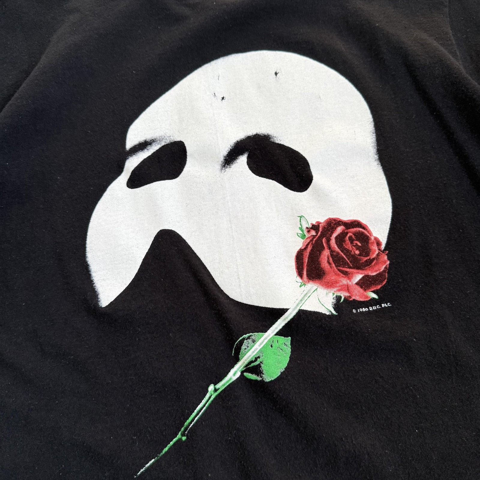Fruit Of The Loom Vintage Phantom of the Opera Single Stitch Black T-Shirt XL Size US XL / EU 56 / 4 - 3 Thumbnail