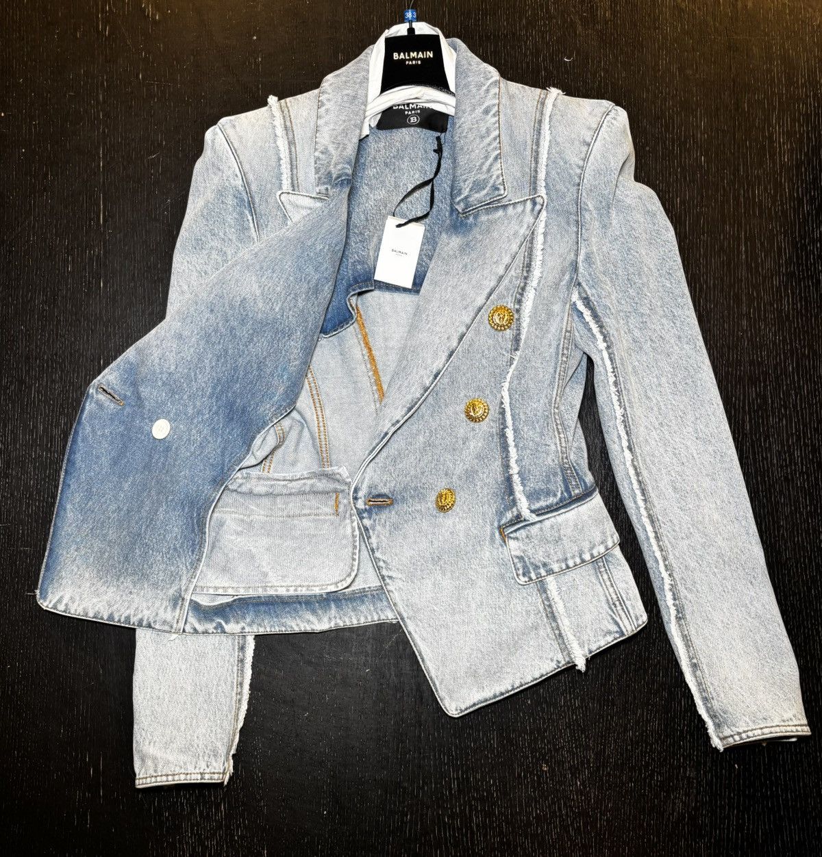 Balmain Balmain - denim blazer doublebreasted Size XS / US 0-2 / IT 36-38 - 11 Thumbnail