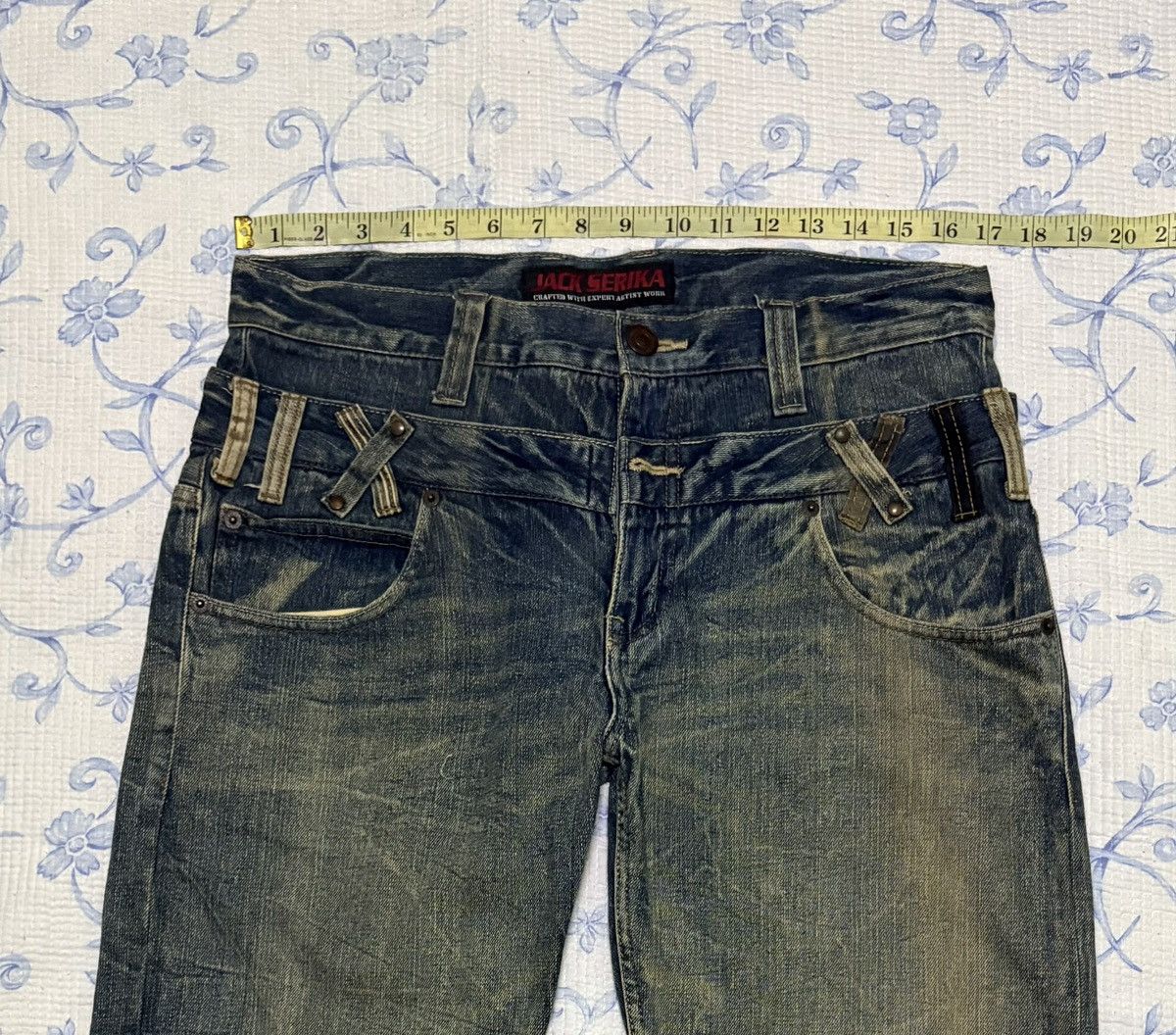Japanese Brand × Vintage Japanese International World Streetwear Double Waist Jeans Size US 34 / EU 50 - 3 Thumbnail