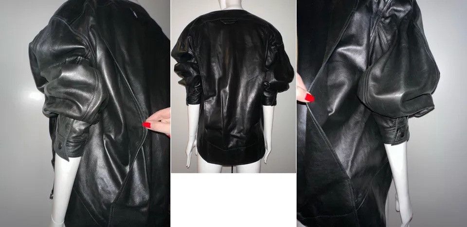 Claude Montana CLAUDE MONTANA POUR IDEAL CUIR Iconic Leather Coat Skirt Set Size M / US 6-8 / IT 42-44 - 24 Thumbnail