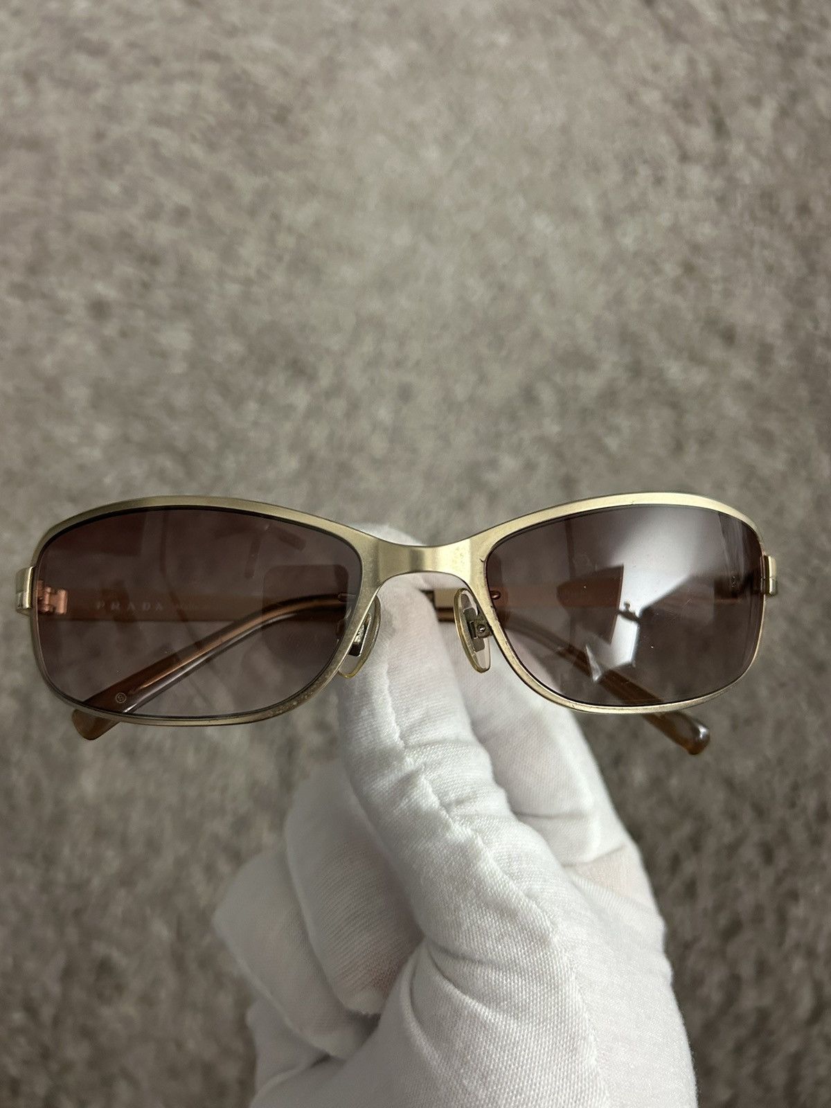Prada Prada SPR 65G Logo Sunglasses Size ONE SIZE - 4 Thumbnail