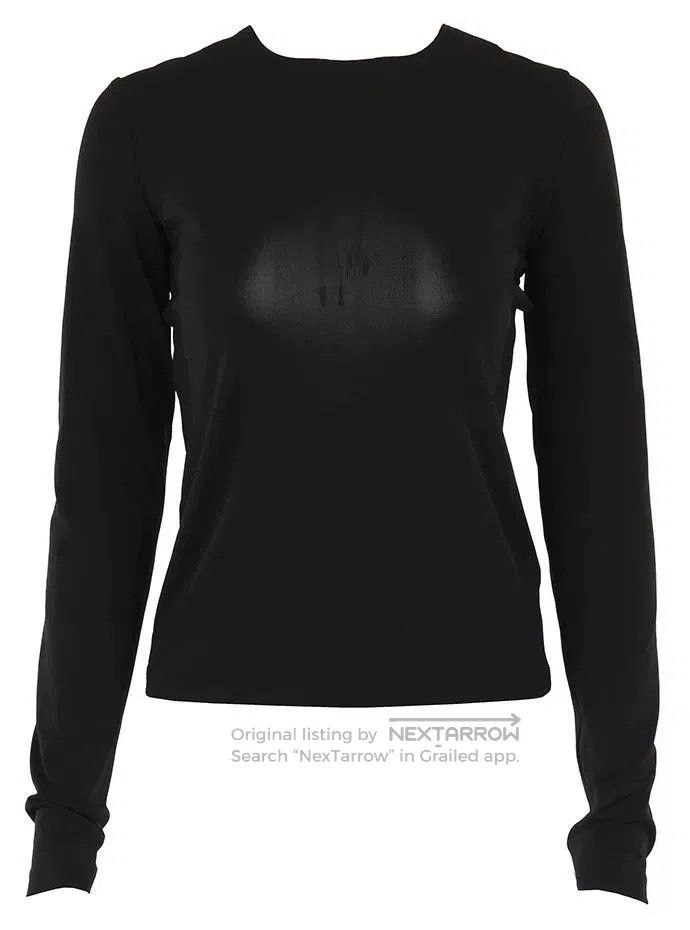 Maison Margiela Black Open-Back Long Sleeve Top. Size XS / US 0-2 / IT 36-38 - 1 Thumbnail
