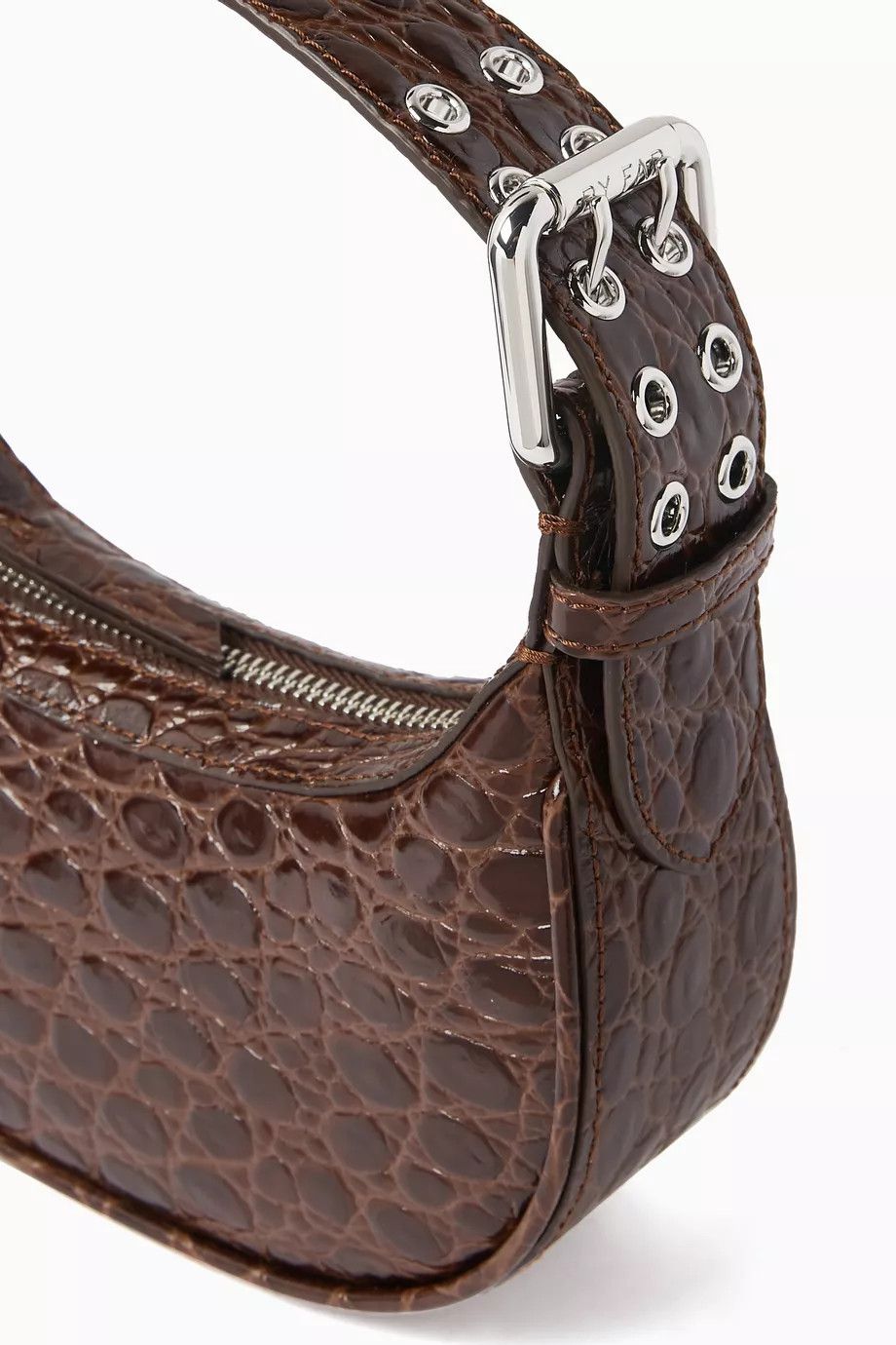 By Far o1mle1224 Size : OS/Croco Embossed Leather Mini Bag Sequoia Size ONE SIZE - 5 Thumbnail