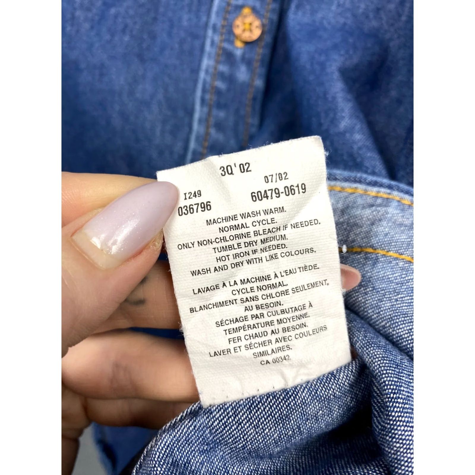 Levi's Levis 90s Vintage Mens Denim Jeans Shirt White Tab Size M Shirt Mens 90s Levi's Denim Blue Tab Vintage Size US M / EU 48-50 / 2 - 6 Thumbnail