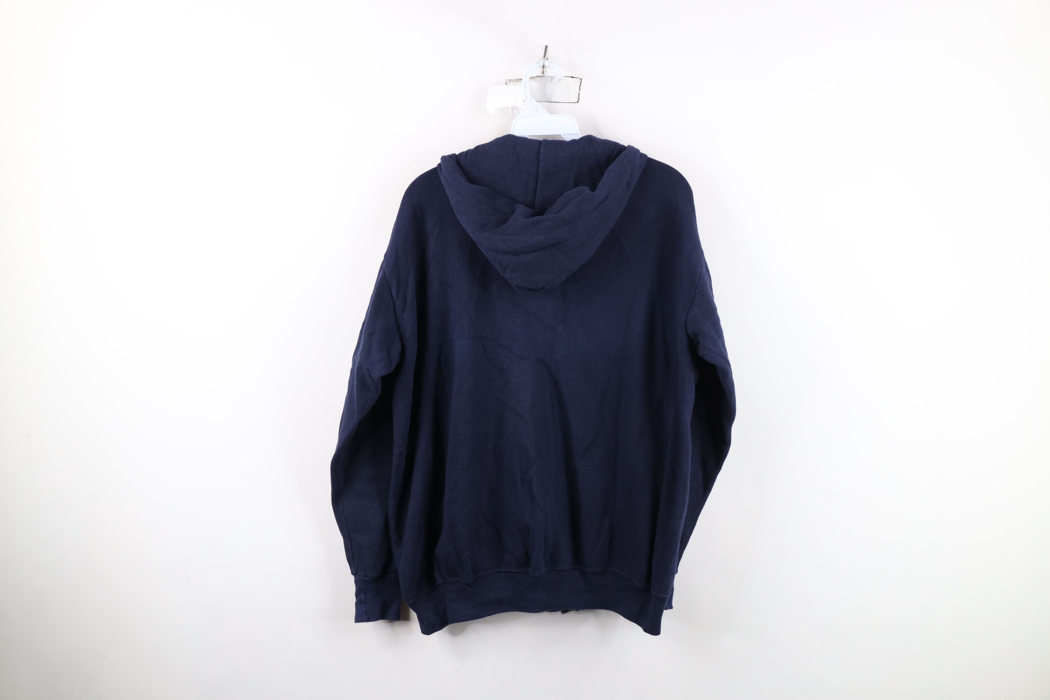 Vintage Vintage 70s Streetwear Hoodie Sweatshirt Navy Blue USA Size US L / EU 52-54 / 3 - 11 Thumbnail