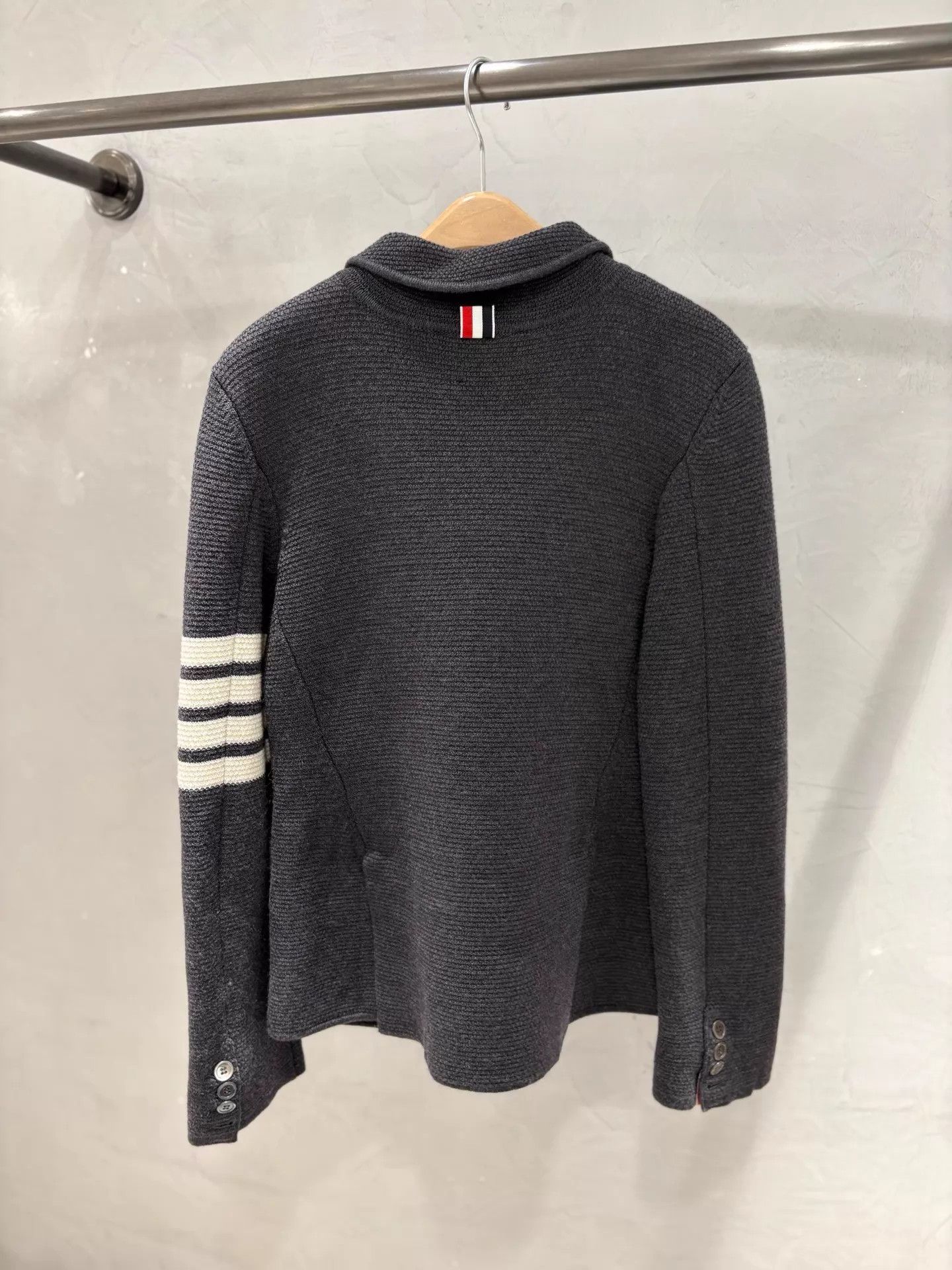 Thom Browne THOM BROWNE Dark Gray NOS Classic Prep Wool Jkt 42 Size M / US 6-8 / IT 42-44 - 4 Thumbnail