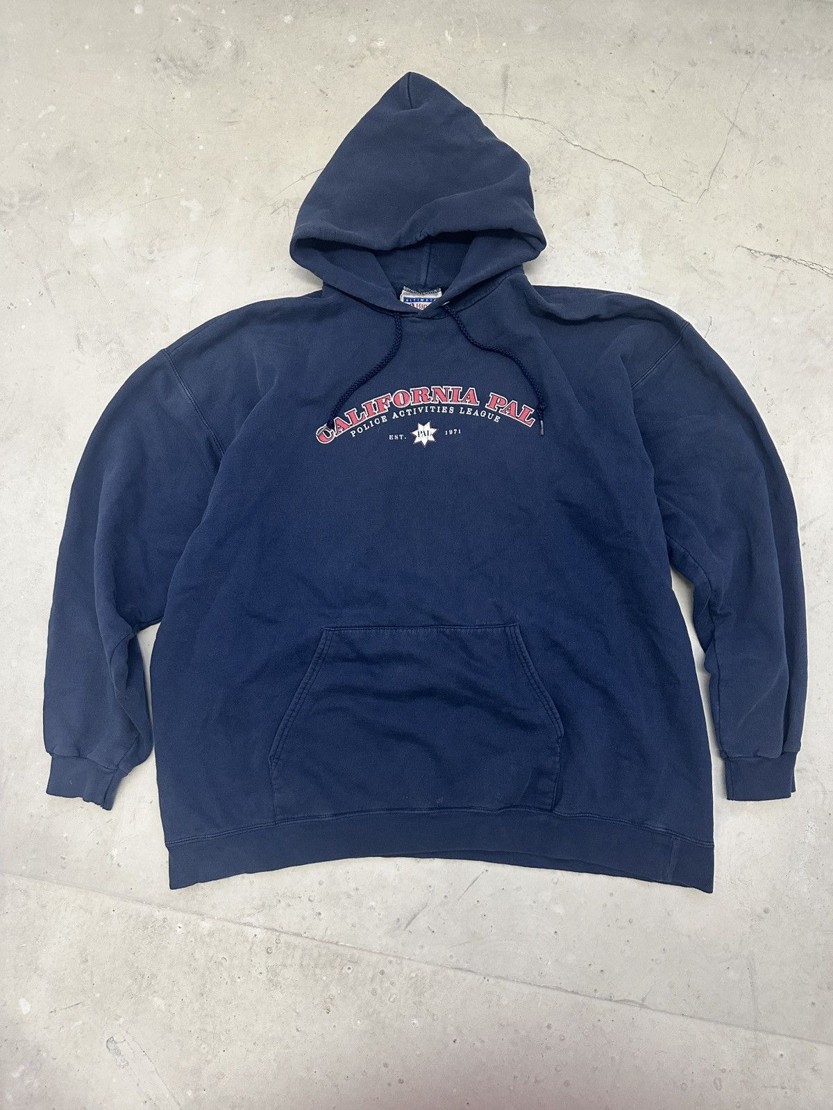 4GSELLER × Hanes × Vintage Vintage 90s Hanes Navy blue sun washed California Pal hoodie Size US XL / EU 56 / 4 - 3 Thumbnail
