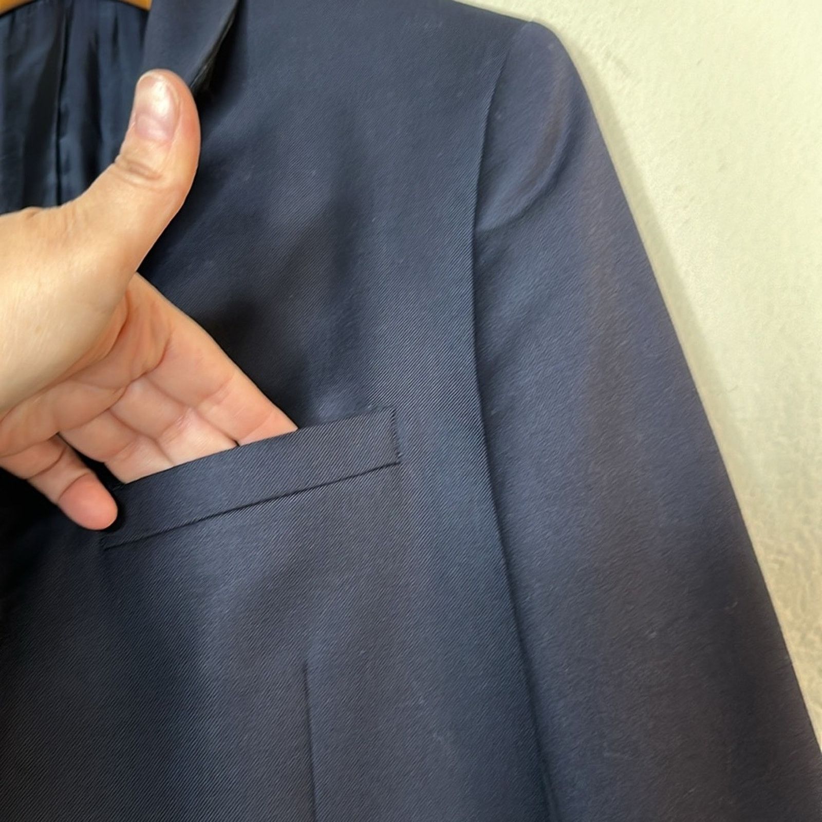 Theory NEW Theory Xylo Regular Fit 100% Wool Sport Coat Blue 36R Size 36R - 9 Thumbnail