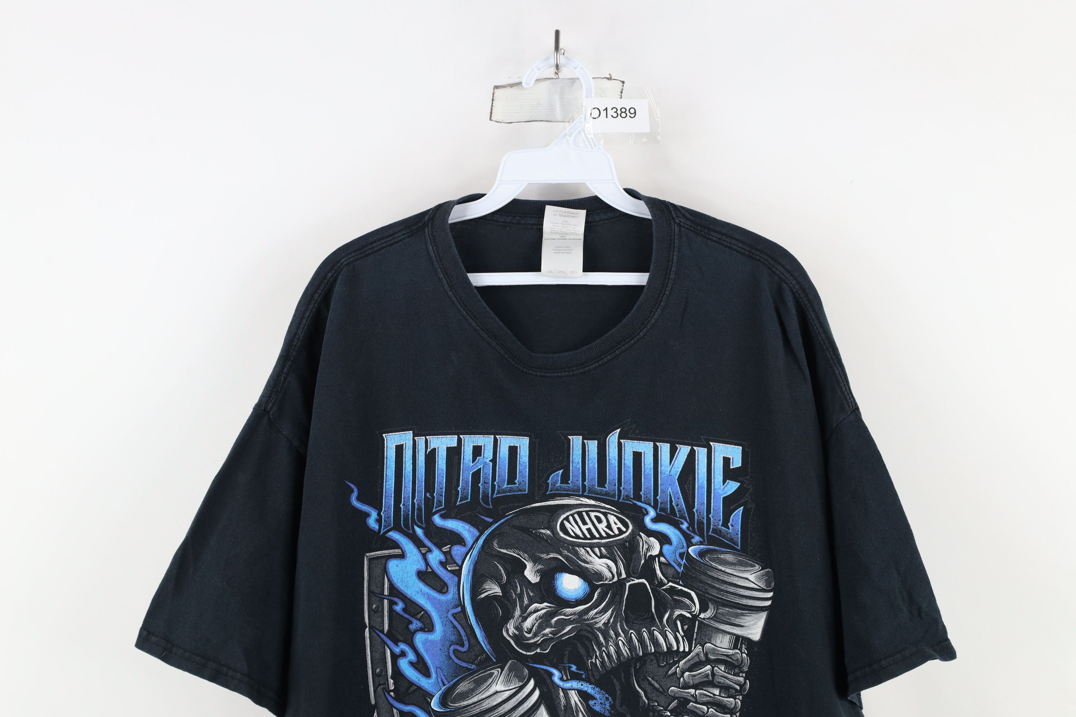 Other Vintage Y2K Nitro Junkie NHRA Drag RAcing Skeleton T-Shirt Size US XXL / EU 58 / 5 - 2 Thumbnail