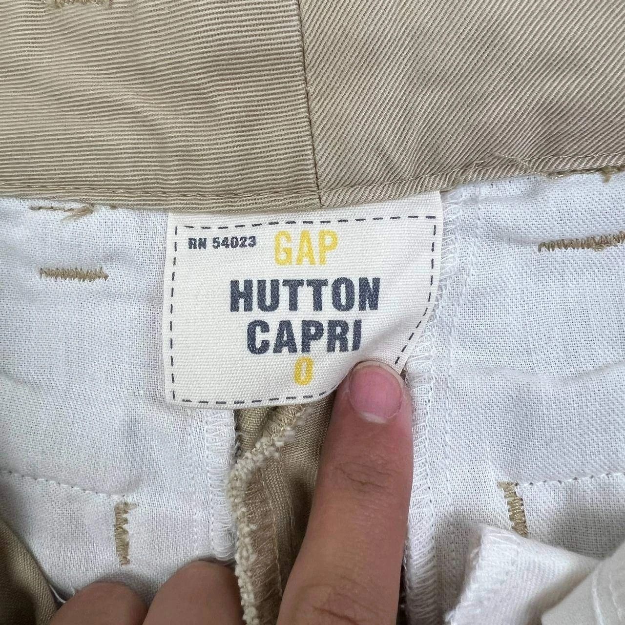 Gap Gap Hutton Capri Pants Women 0 Flat Front Chino 28x22 Cotton Size 28" / US 6 / IT 42 - 9 Thumbnail