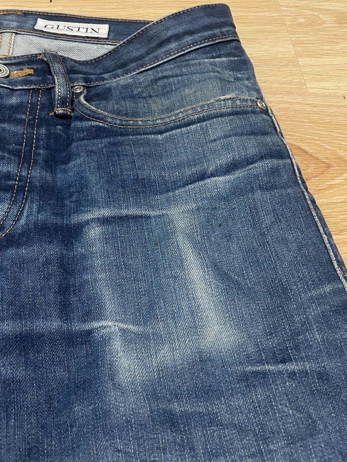 Gustin Gustin Selvedge Denim Jeans Natural Fade USA size 30 Size US 30 / EU 46 - 24 Thumbnail