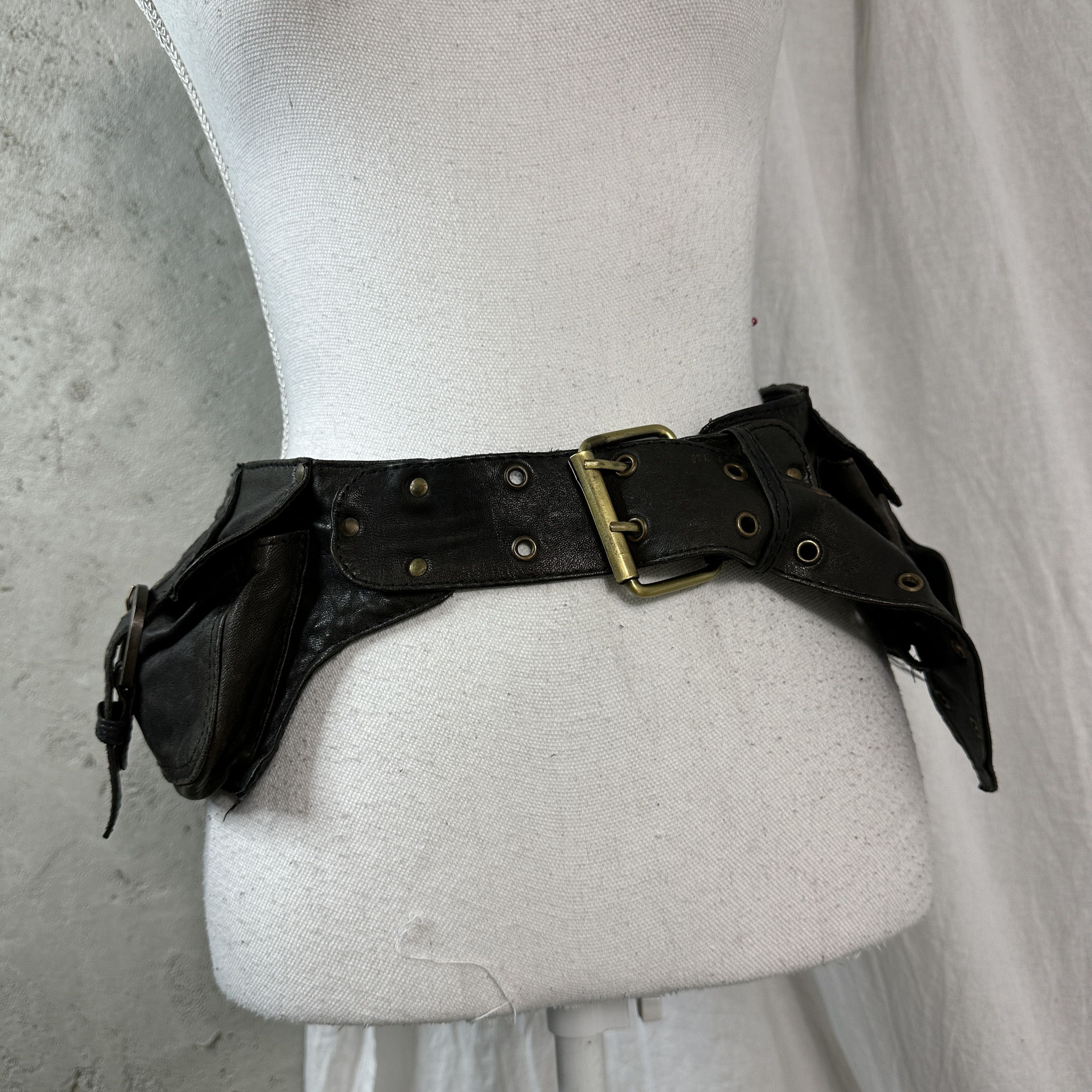 Vintage Leather Belt Size ONE SIZE - 4 Thumbnail