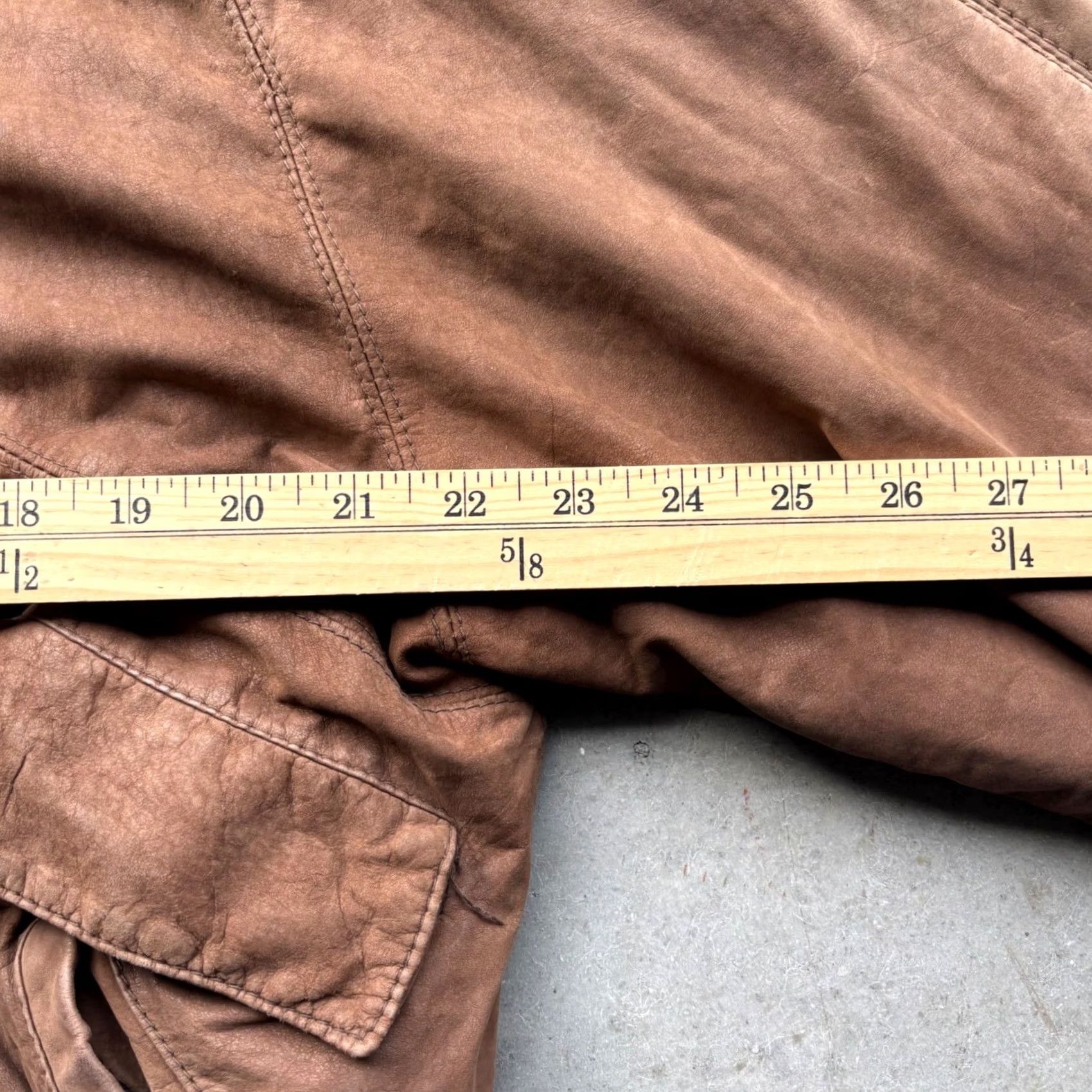 Vintage VINTAGE Comint Brown Leather Bomber Jacket Mens L Size US L / EU 52-54 / 3 - 3 Thumbnail