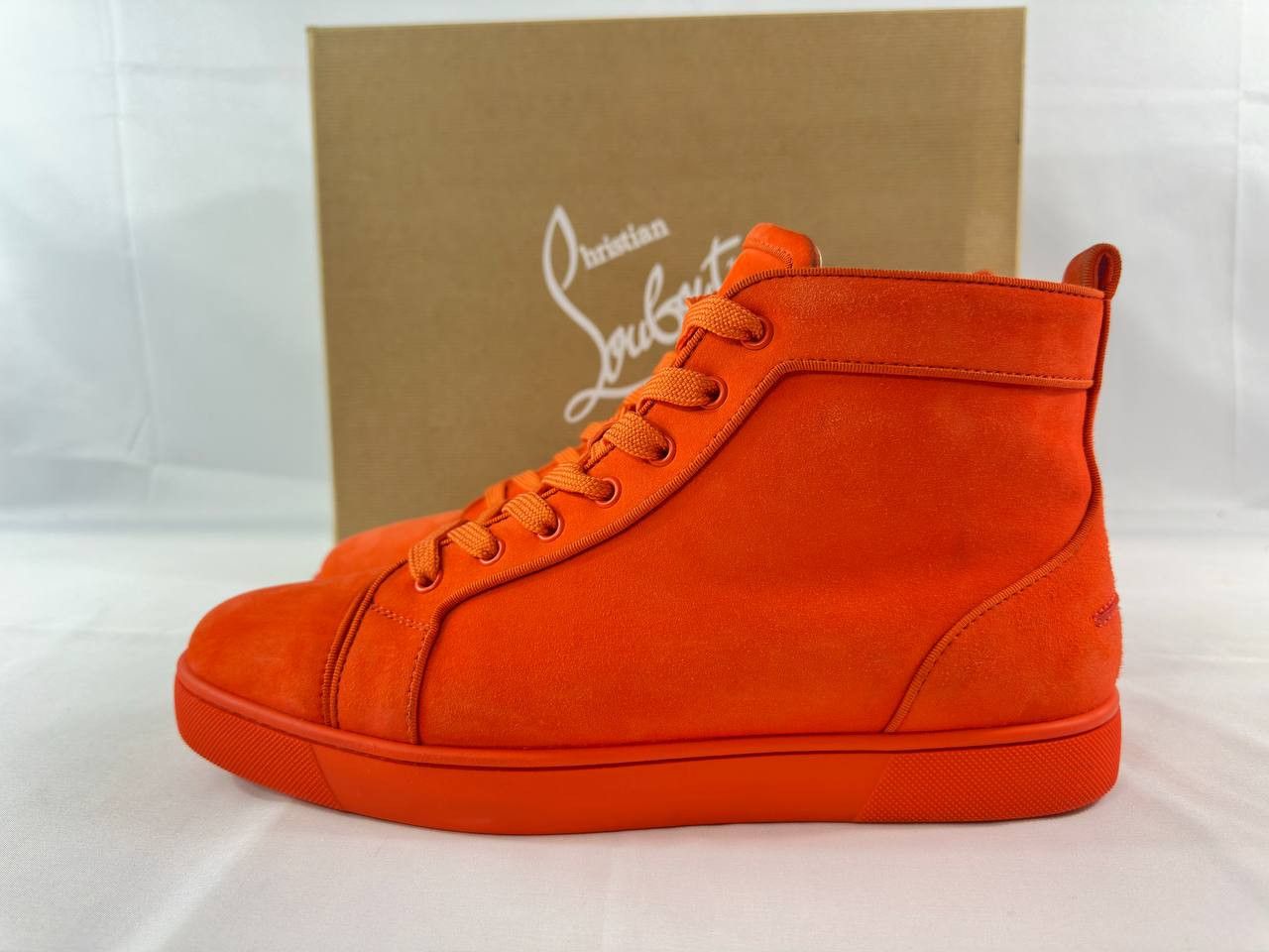 Christian Louboutin Christian Louboutin Louis Orlato Flat Sneakers Orange Suede Size US 11 / EU 44 - 7 Thumbnail