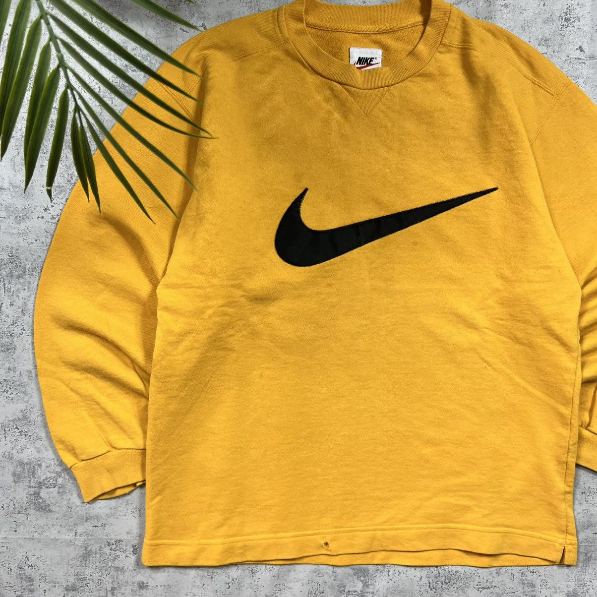 Nike 90s Nike Big Central Embroidered Swoosh Vintage Sweatshirt Size US M / EU 48-50 / 2 - 2 Thumbnail
