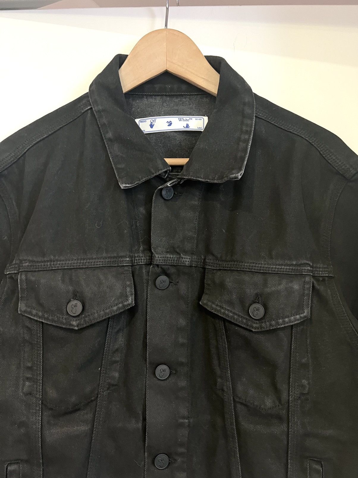 Off-White × Virgil Abloh Virgil era rare black denim jacket Size US L / EU 52-54 / 3 - 5 Thumbnail