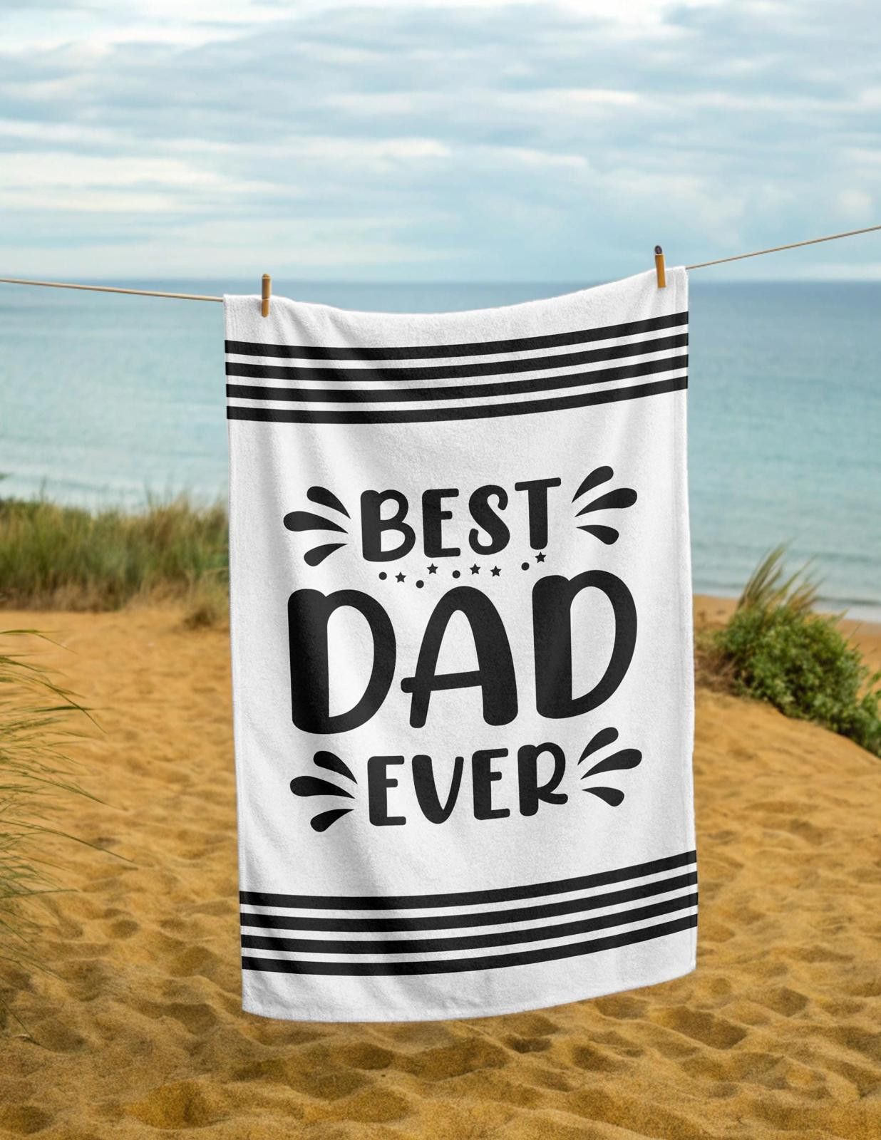 Designer Best Dad Ever Golf Towels, Father's Day Gift, Golf Accessory Size ONE SIZE - 5 Thumbnail