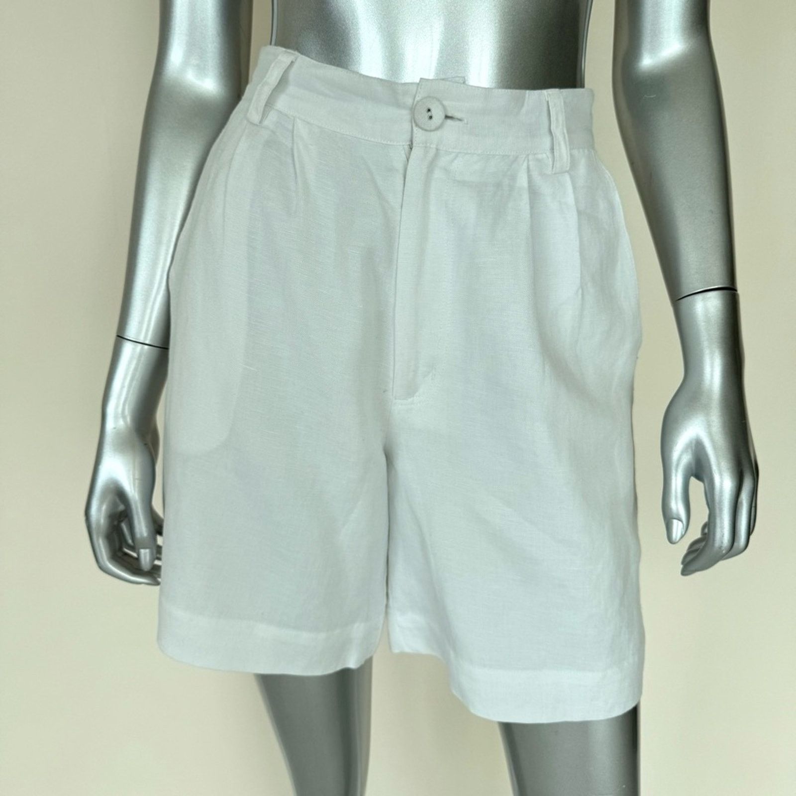 Rolla's NEW!!! ROLLA’S linen women high waist shorts size 6 US Size 28" / US 6 / IT 42 - 2 Thumbnail