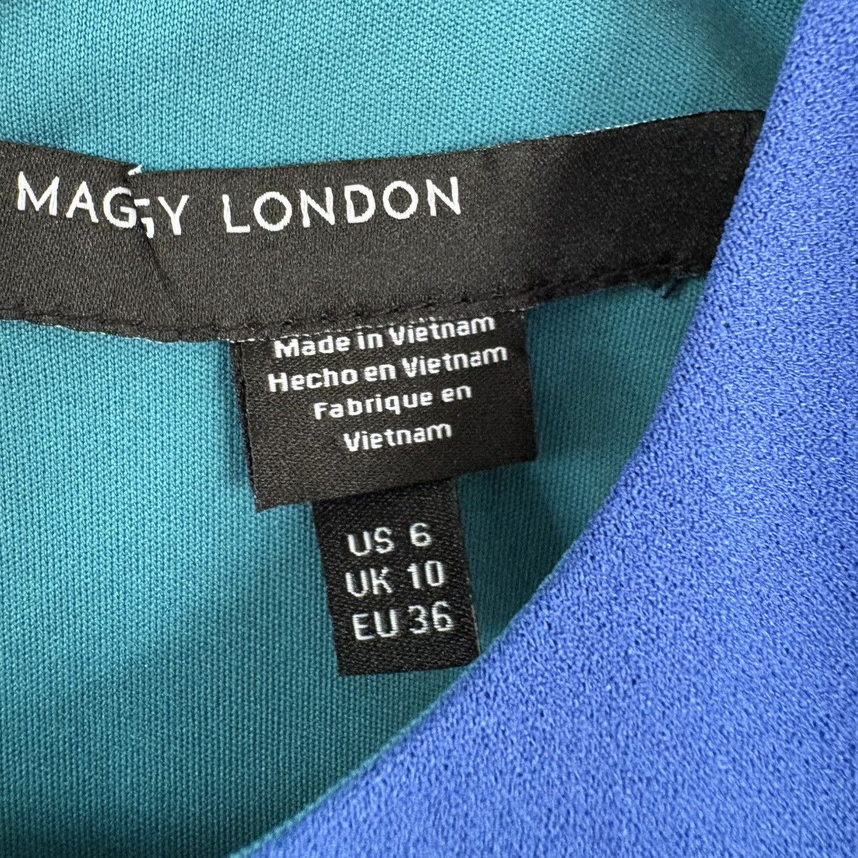 MAGGY LONDON Colorblock Midi Dress Size S / US 4 / IT 40 - 4 Thumbnail