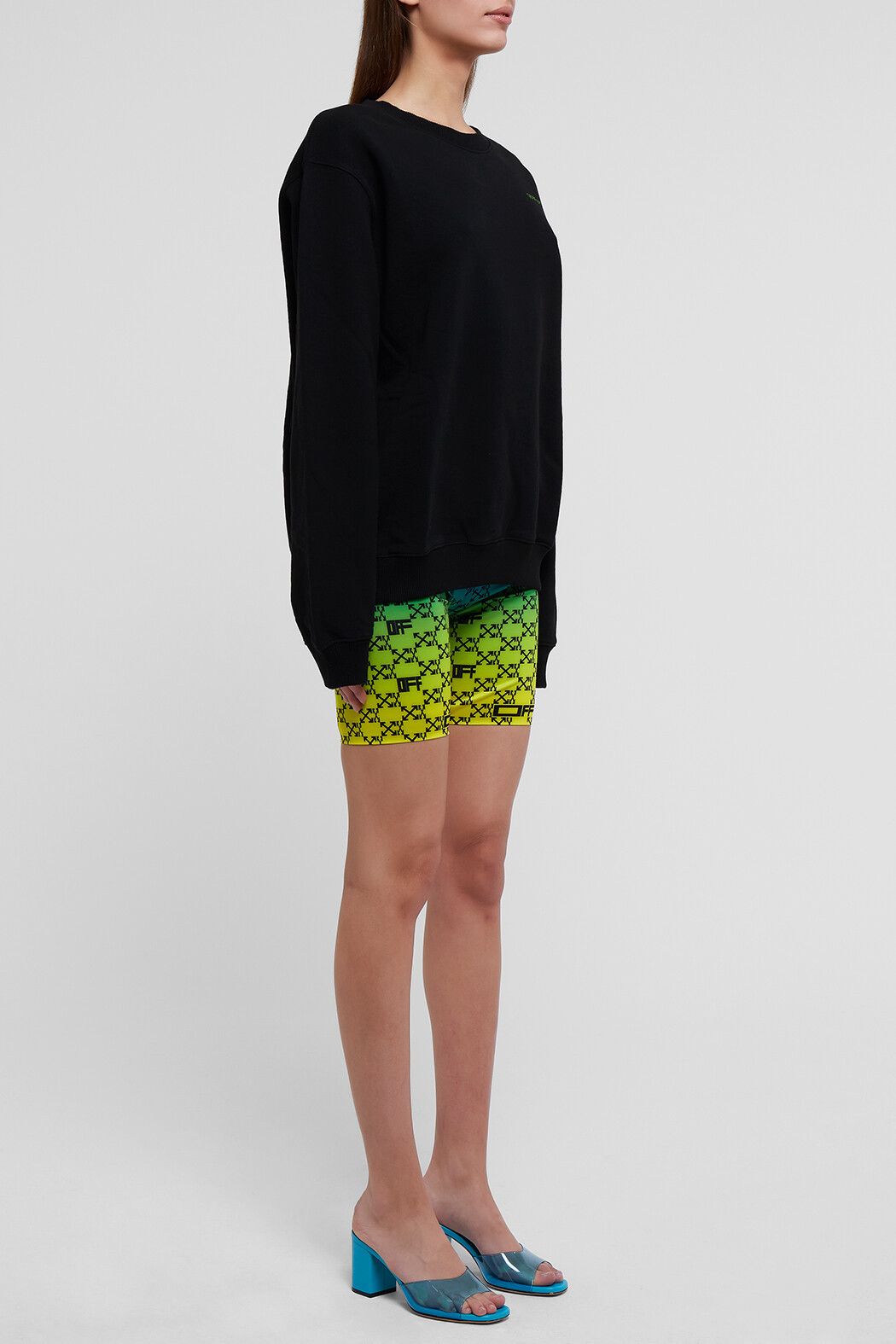 Off-White o1gr1nt1124 Blurred Arrow Reg Crewneck Sweatshirt in Black Size XXS / US 00 / IT 34 - 3 Thumbnail
