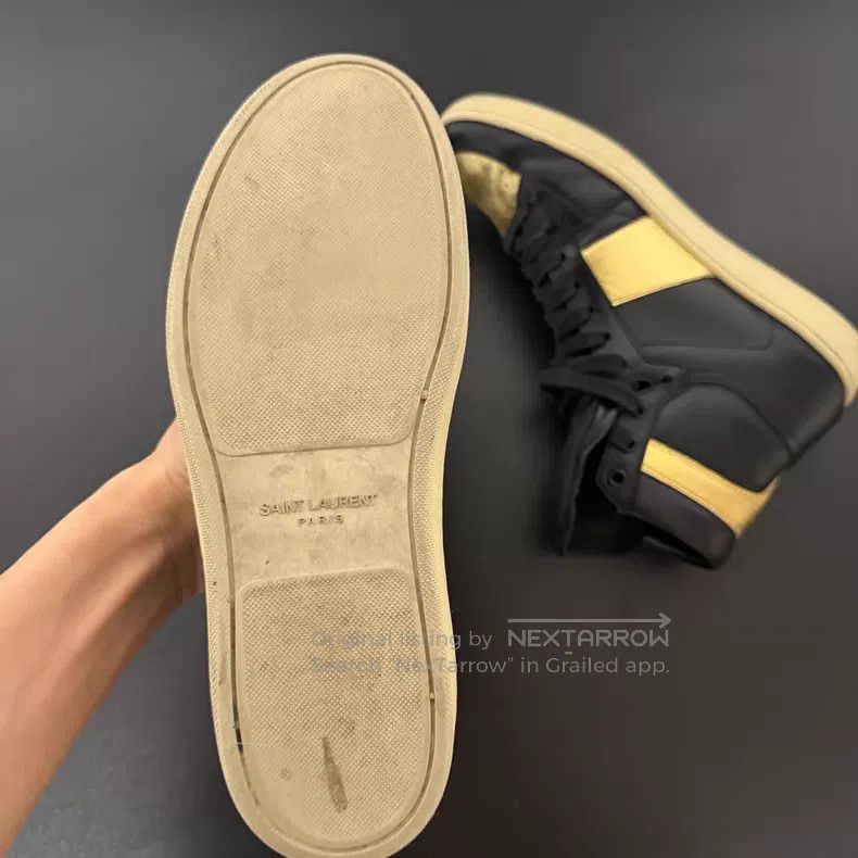 Saint Laurent Paris Saint Laurent Paris Black and Gold High Top Sneakers i Size US 6 / EU 39 - 3 Thumbnail