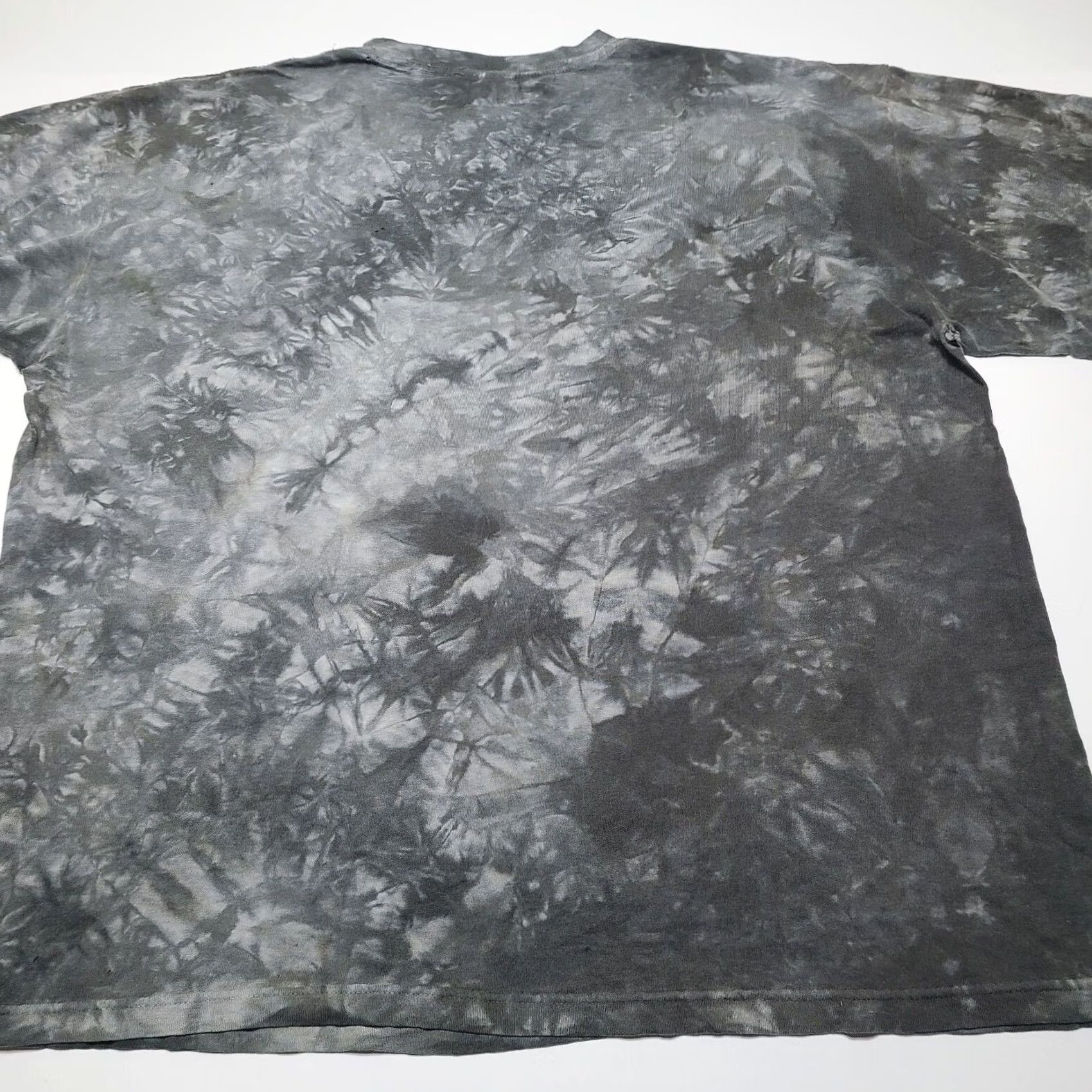 Delta VINTAGE Back To Earth Shirt American Eagle Motorcycle Nature Tie Dye Size 2XL Regular Mens Black Cotton Crew Neck Short Sleeve Logo Print 1990s Size US XXL / EU 58 / 5 - 4 Thumbnail