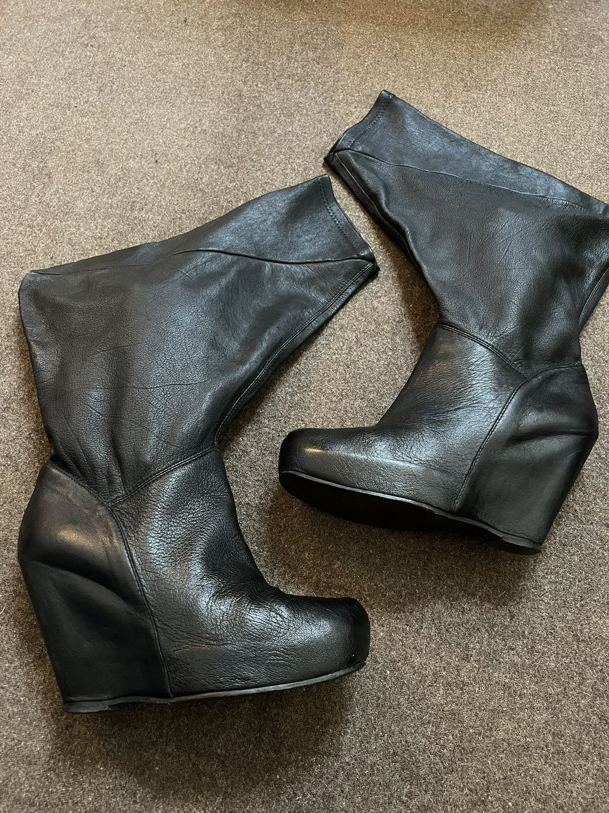 Rick Owens Rick Owens FW09 Volume Wedge Boots Size US 6.5 / IT 36.5 - 2 Thumbnail