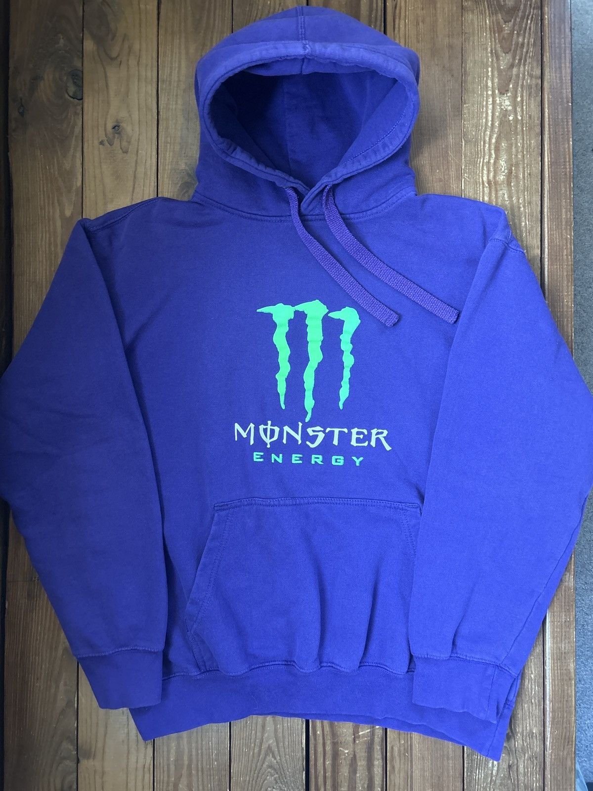 Streetwear Vintage Vintage Y2K Monster Energy Purple Hoodie Sweatshirt Grailed