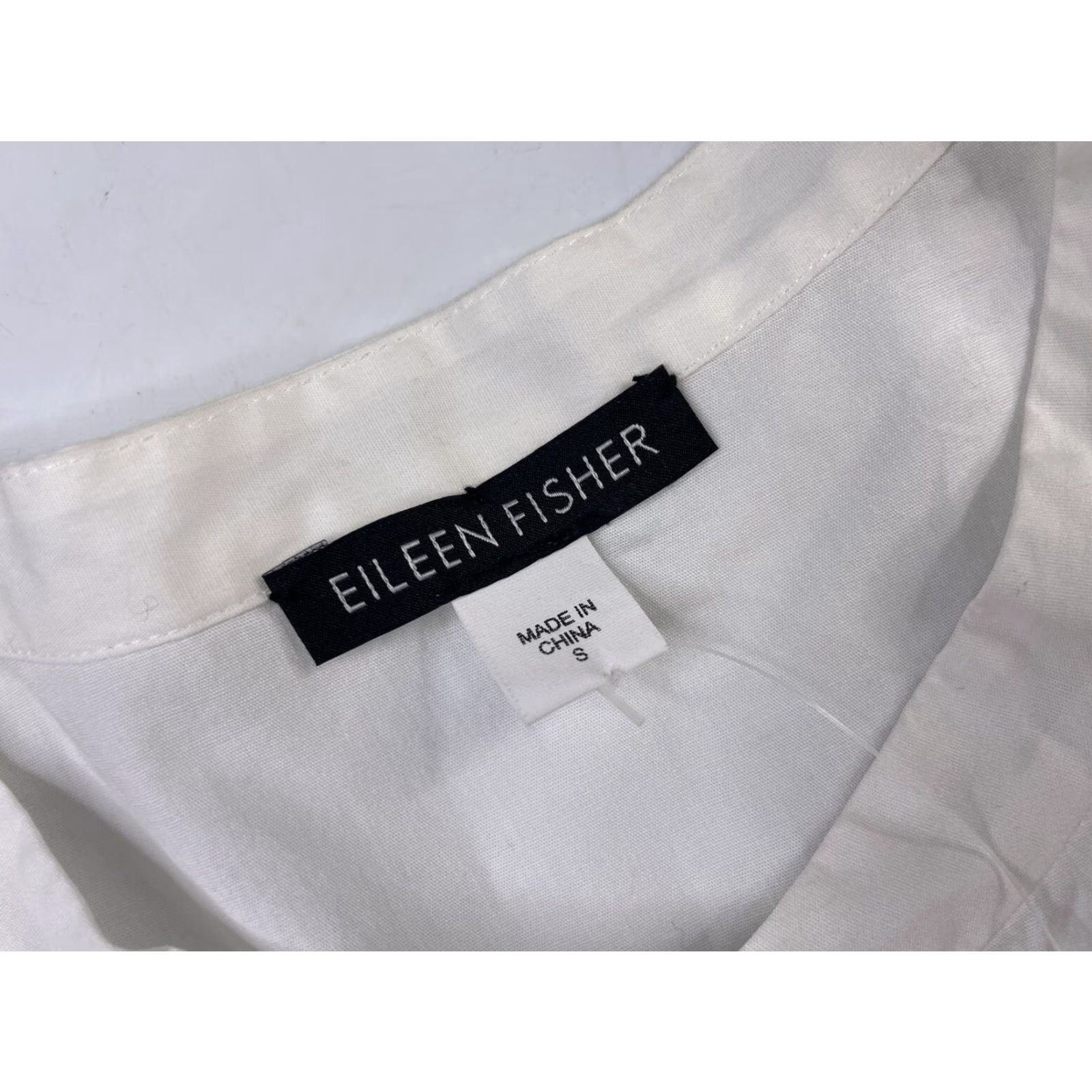 Eileen Fisher NWT Eileen Fisher Women's Long Sleeve Button Down Shirt Dress White Size Small Shirt Dress Womens Size S / US 4 / IT 40 - 5 Thumbnail