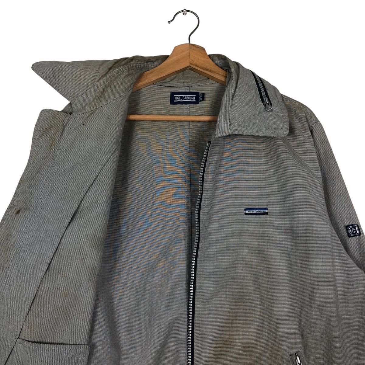 Japanese Brand 🔥Zipper Biker Jacket Distressed Rusty Design Nigel Cabourn Size US M / EU 48-50 / 2 - 12 Thumbnail