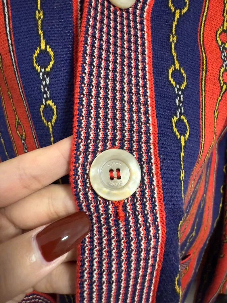 Gucci Gucci V-neck long-sleeved striped single-breasted cardigan Size US XS / EU 42 / 0 - 3 Thumbnail