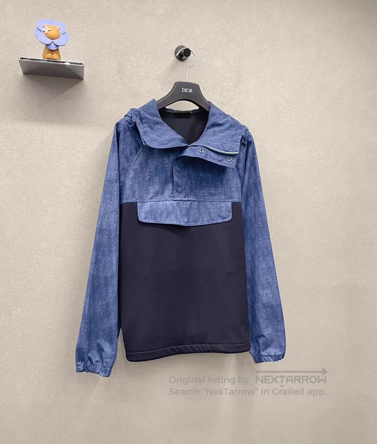 Dior Blue Lightweight Hooded Jacket with Pockets. Size US S / EU 44-46 / 1 - 3 Thumbnail