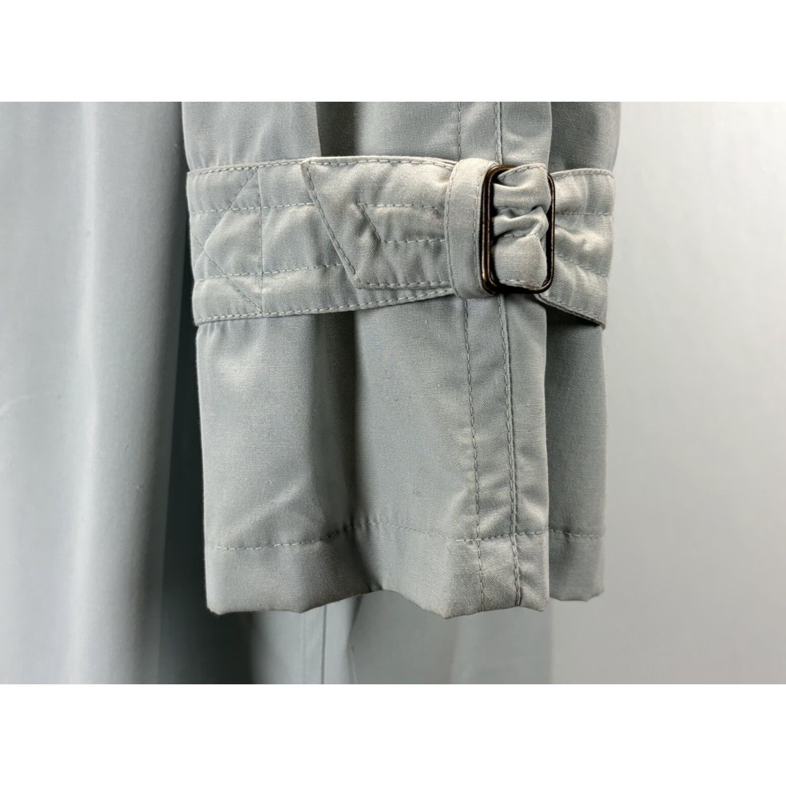 Emilio Pucci VINTAGE Emilio Pucci Women’s Trench Coat Jacket Long Sleeve Belted Regular Size Large Seafoam Green Gray Italy Size L / US 10 / IT 46 - 7 Thumbnail