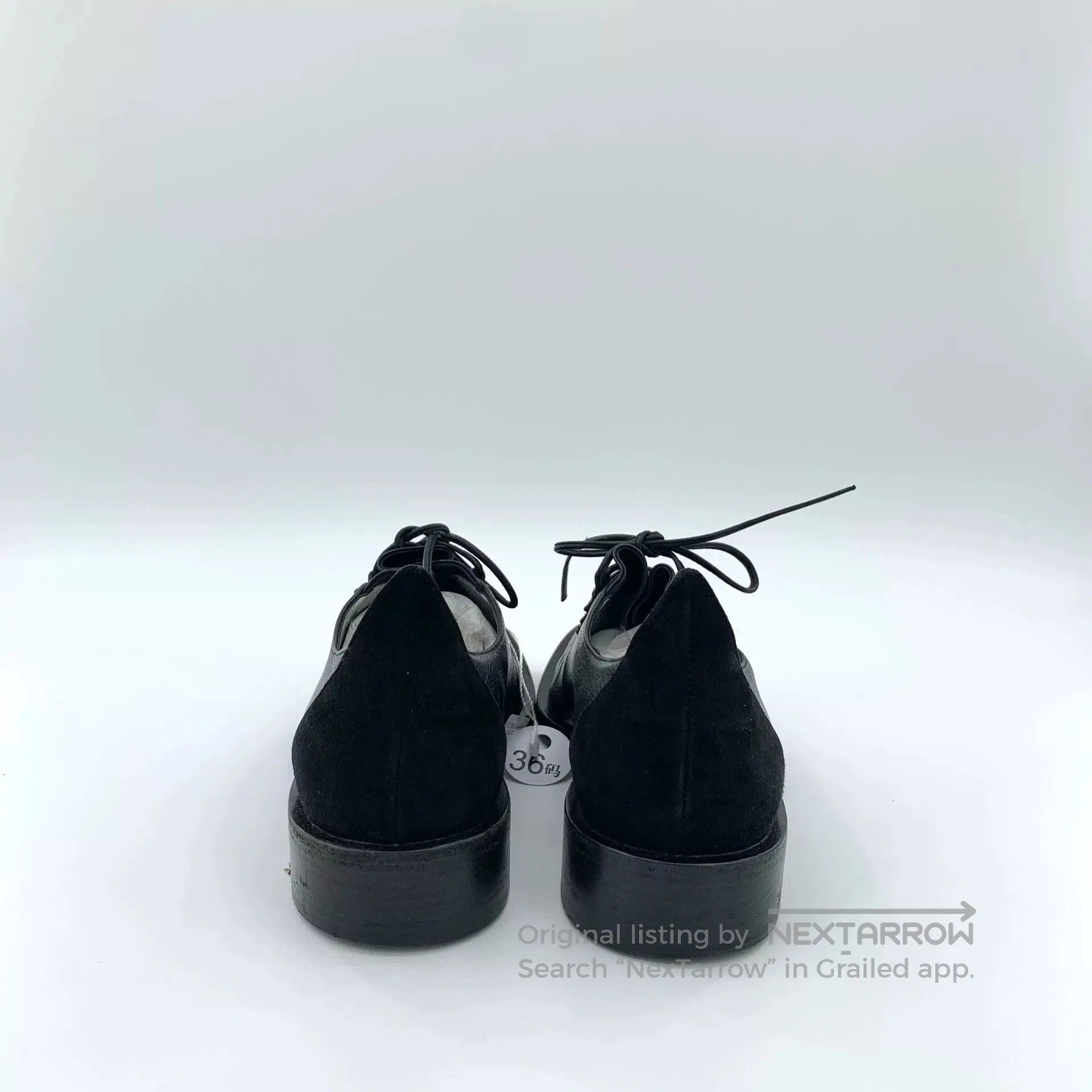 Givenchy Givenchy Black Lace-Up Derby Flats. Size US 5 / IT 35 - 4 Thumbnail