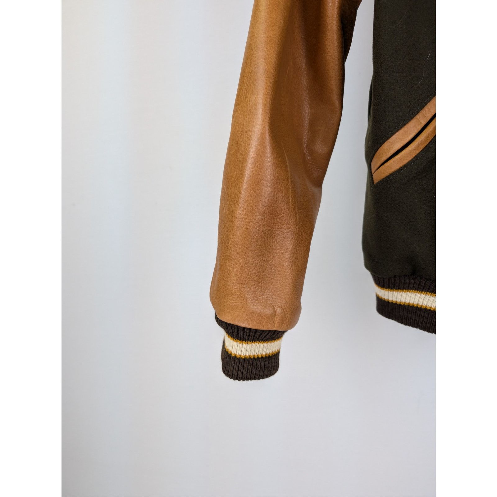 Dehen 1920 o1rshd1 CC20 Varsity Jacket brown melton wool antique brandy Size US M / EU 48-50 / 2 - 5 Thumbnail