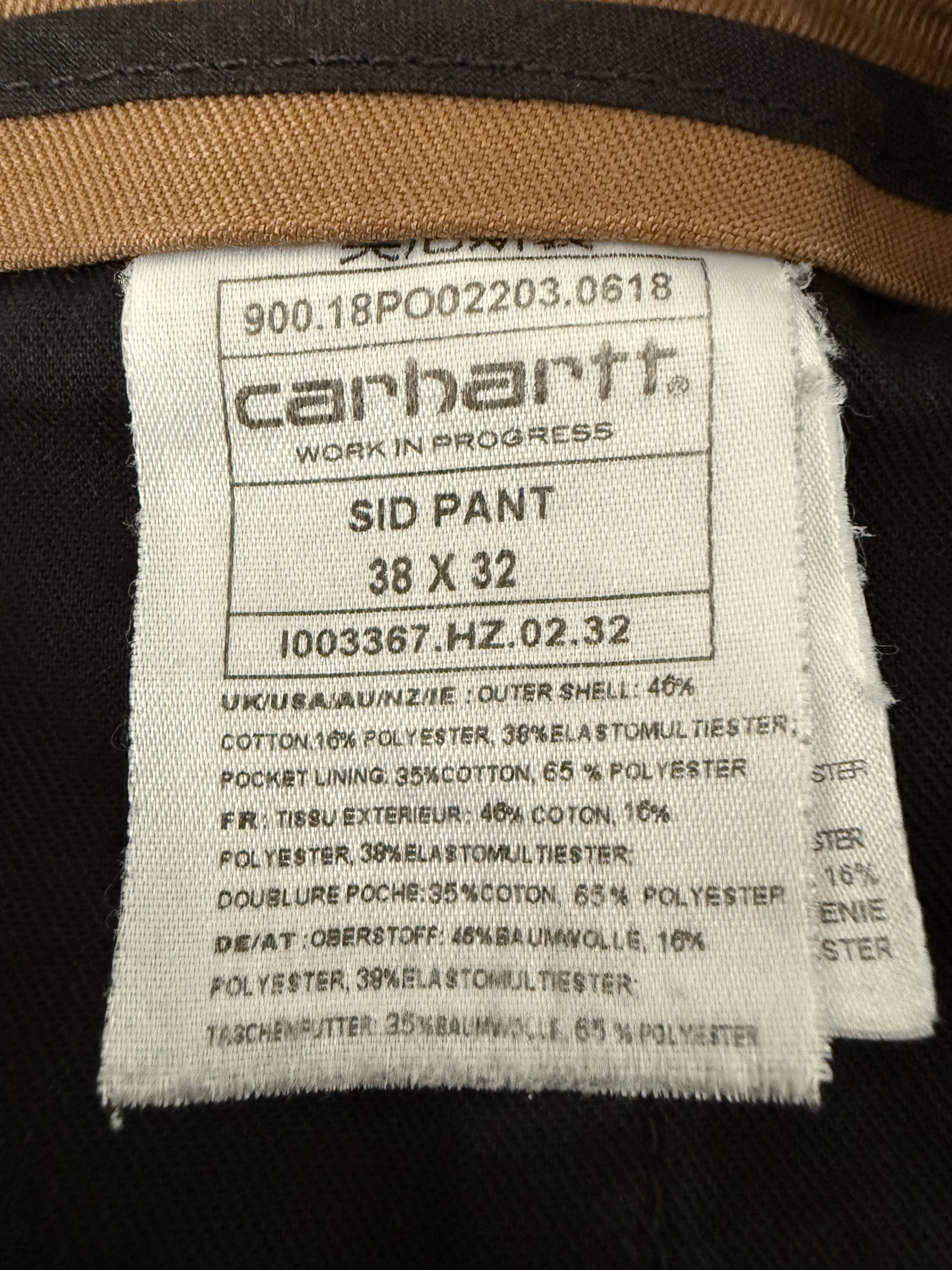 Carhartt Wip CARHARTT WIP SID PANTS SZ 38/32 Size US 38 / EU 54 - 10 Thumbnail