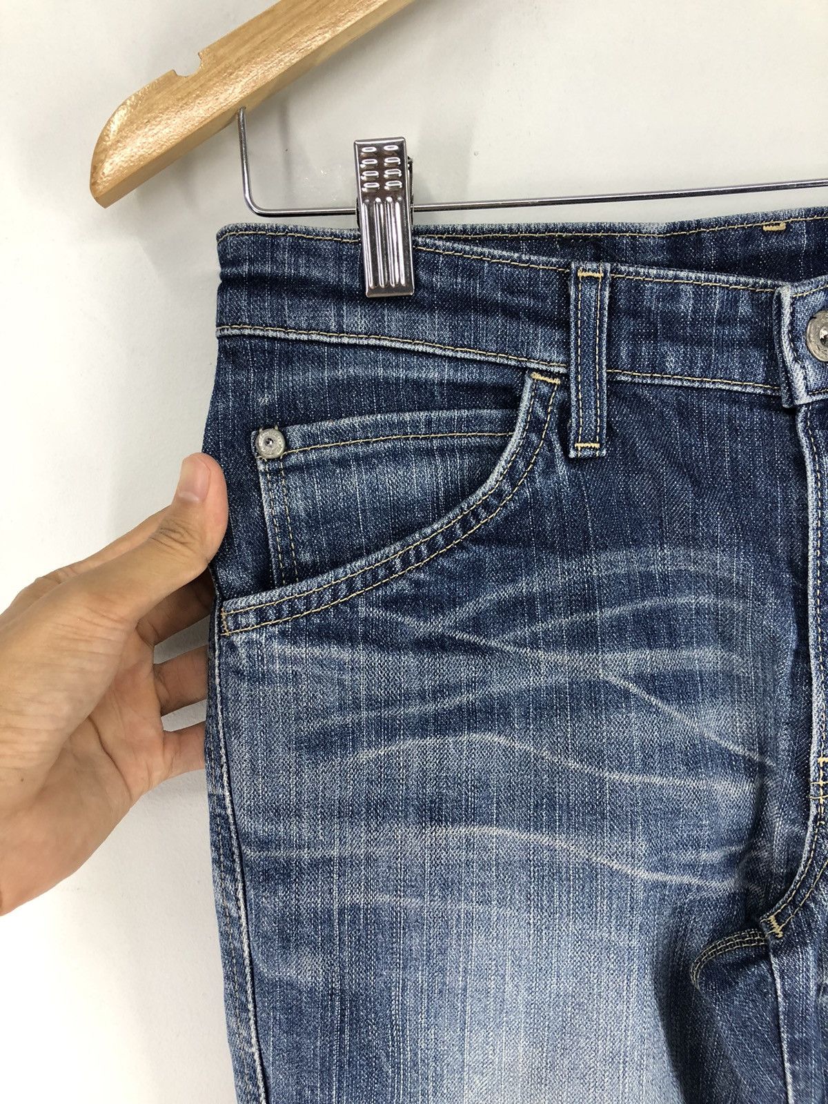 Edwin × Vintage Vintage Edwin Distressed Faded Blue Jeans Size US 28 / EU 44 - 6 Thumbnail