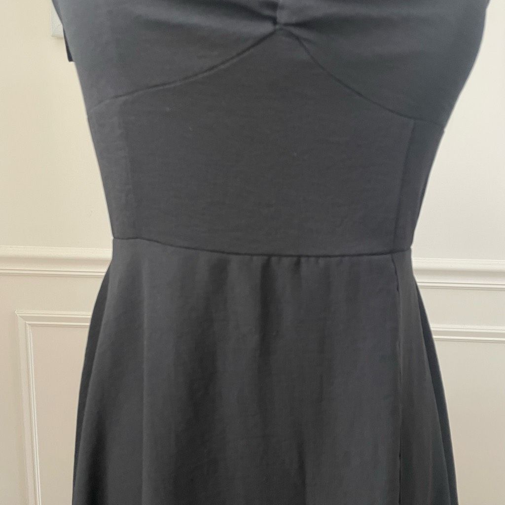 Shein SHEIN Black Shoulder Tie Midi Dress Smocked Back M 6 Size M / US 6-8 / IT 42-44 - 5 Thumbnail