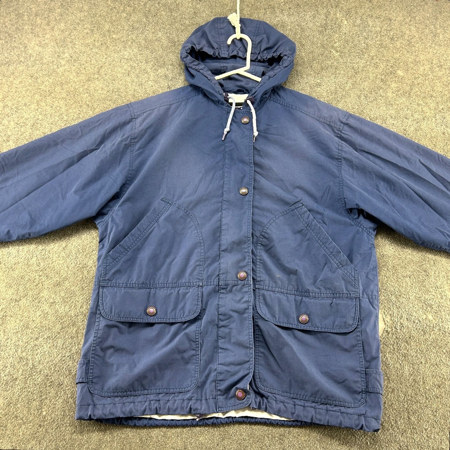 Vintage VINTAGE Pacific Trail Jacket Mens M Blue Hooded Full Zip Snap Sun Faded 80s 90s Size US M / EU 48-50 / 2 - 4 Thumbnail